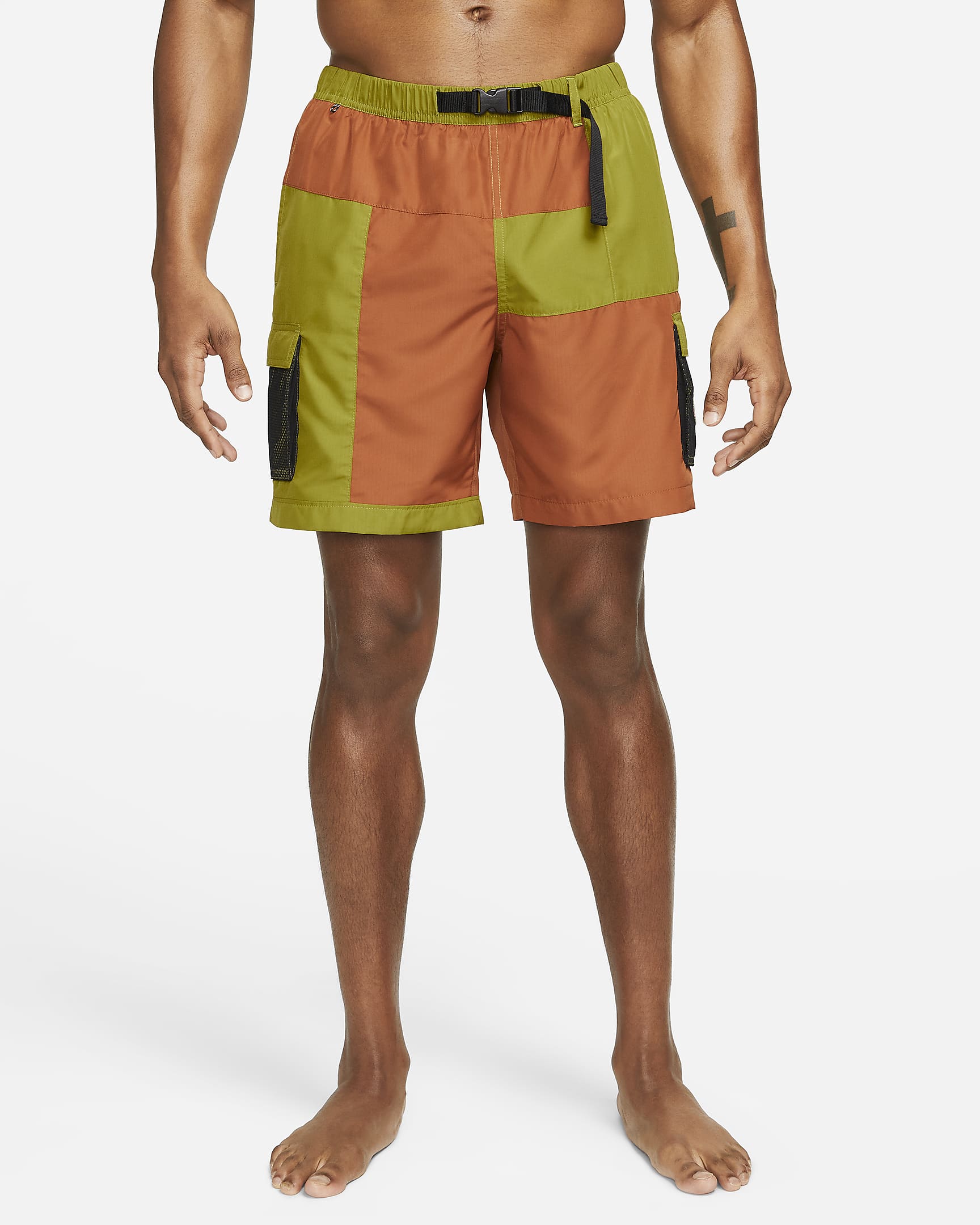 Traje de baño tipo short de voleibol de 18 cm militar para hombre Nike - Musgo