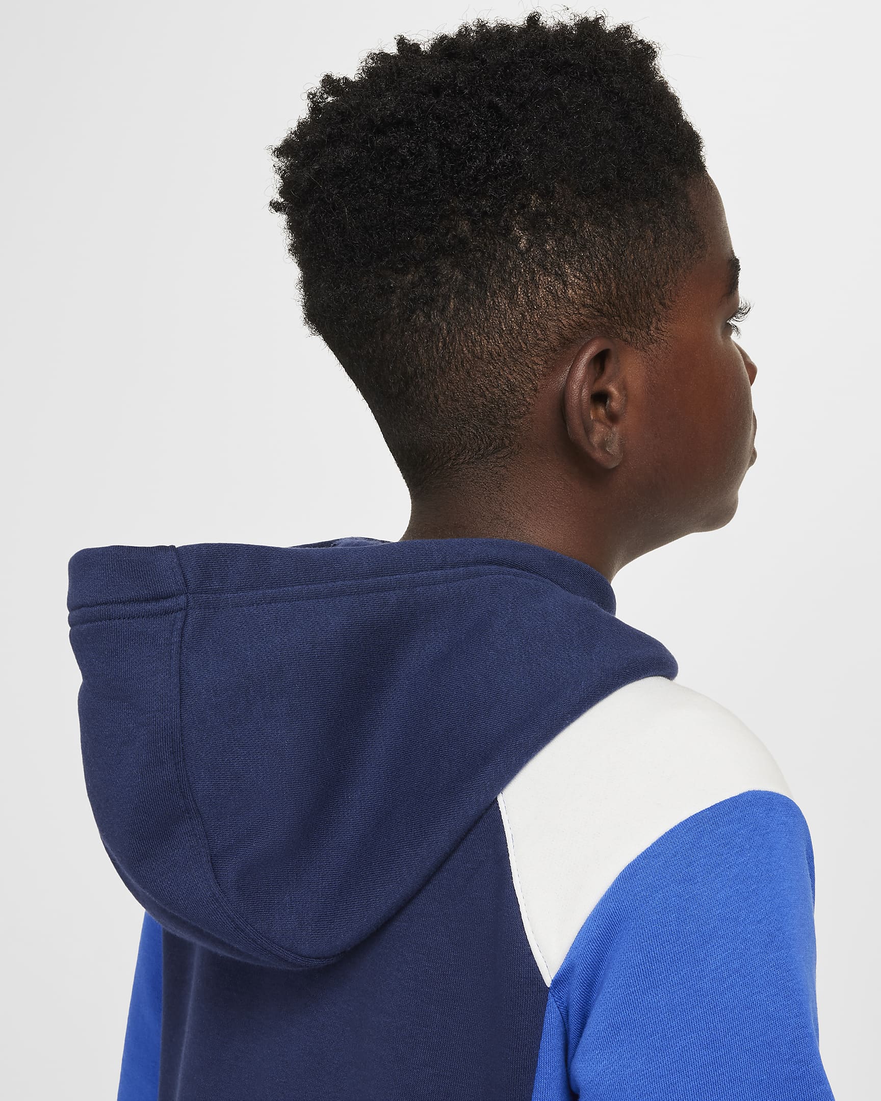 Nike Air-pullover-hættetrøje til større børn - Midnight Navy/Game Royal/Sail/Sail