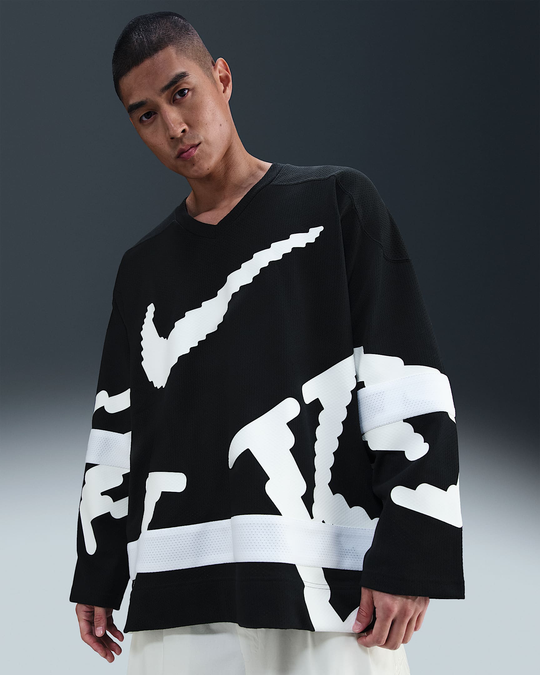 Nike Sportswear Club Men's Hockey Jersey - Black/White/White