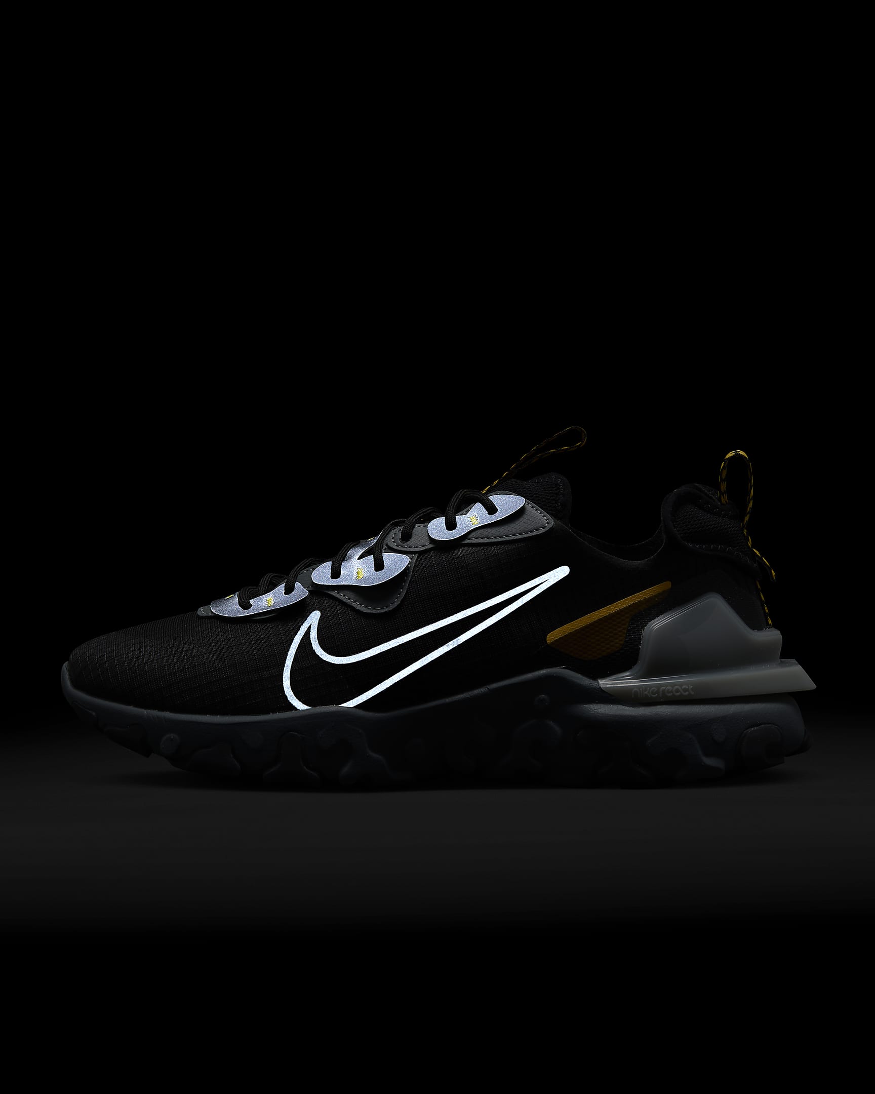 Nike React Vision-sko til mænd - sort/Laser Orange/Cool Grey