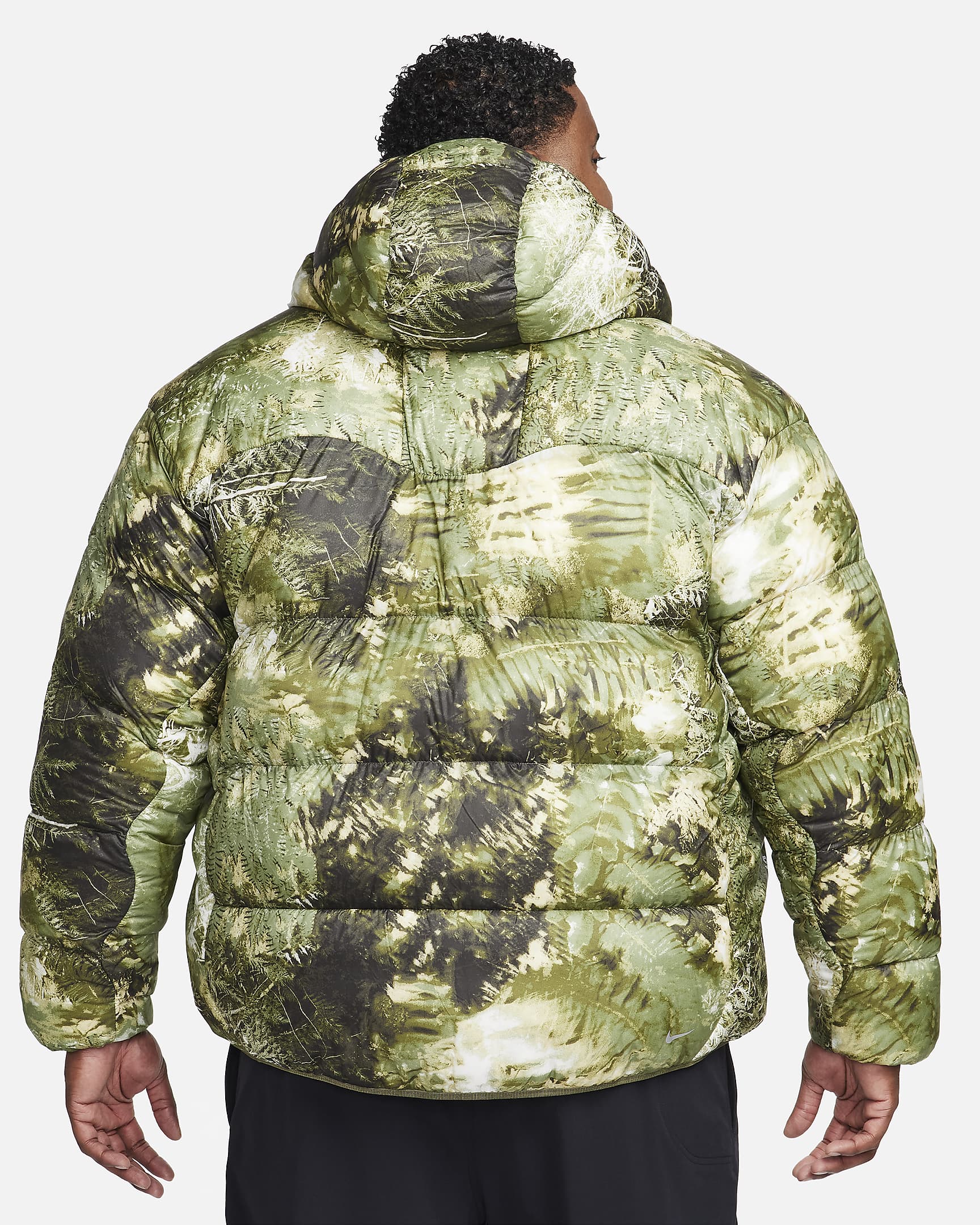 Nike ACG "Lunar Lake" Puffer Therma-FIT ADV Loose Hooded Jacket - Oil Green/Medium Olive