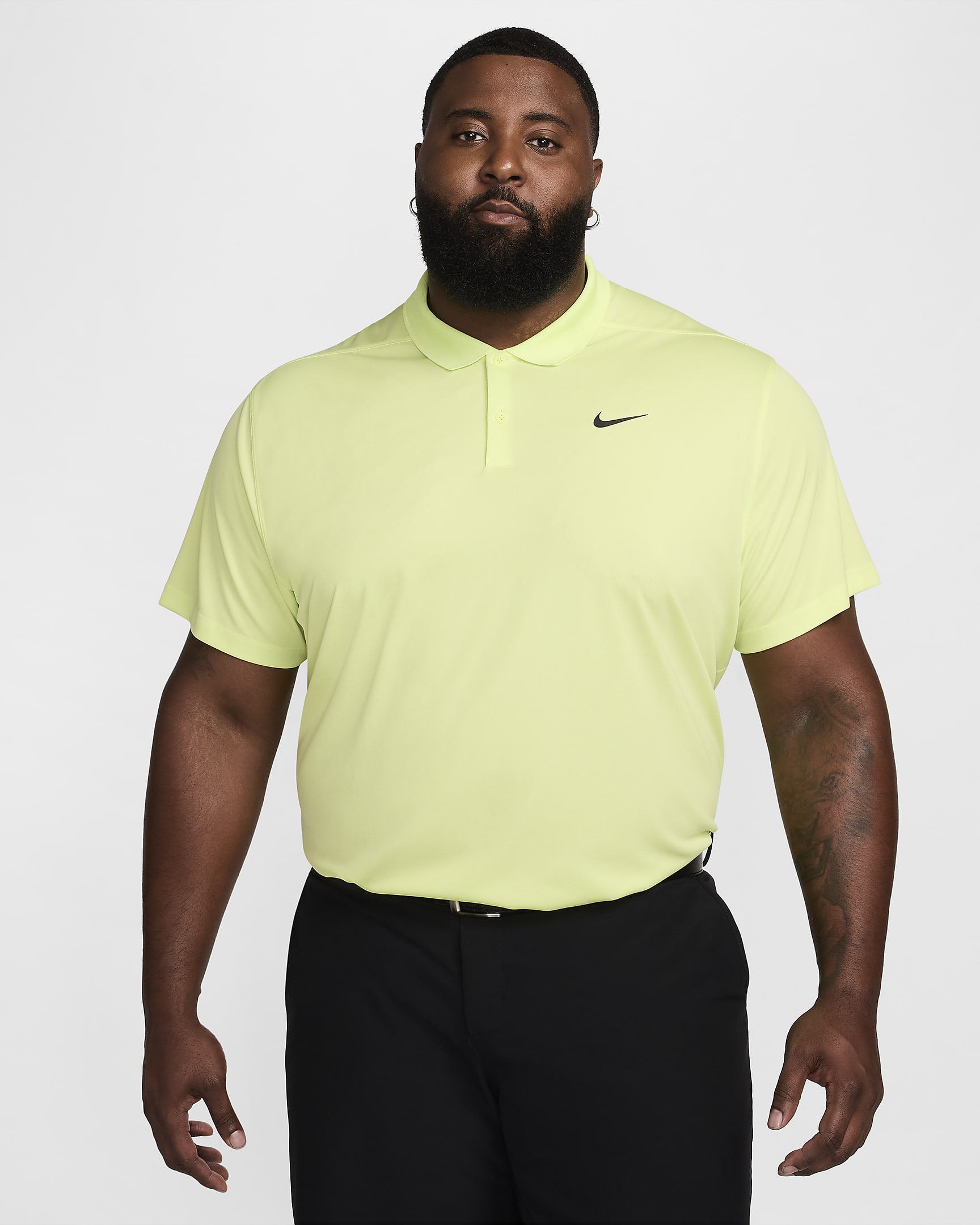 Męska koszulka polo do golfa Nike Dri-FIT Victory - Light Lemon Twist/Czerń