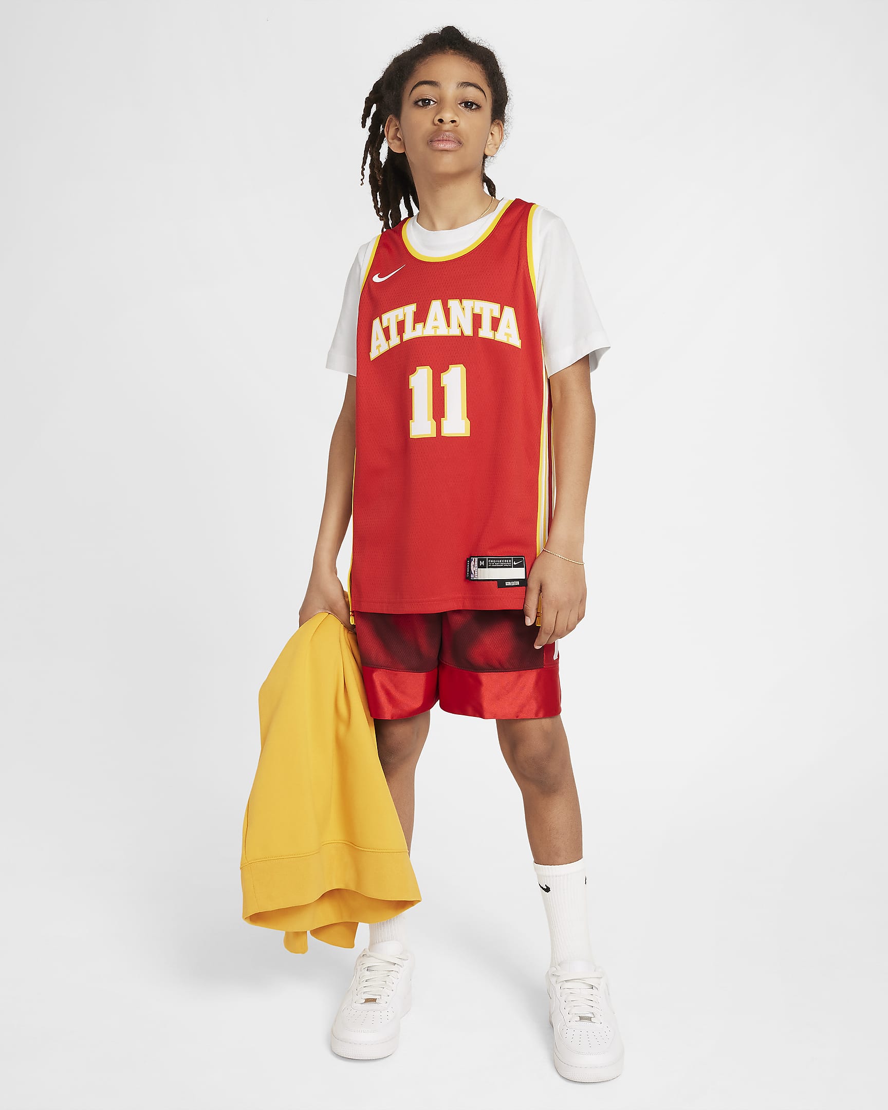 Atlanta Hawks 2023/24 Icon Edition Nike Swingman NBA-jersey voor kids - University Red