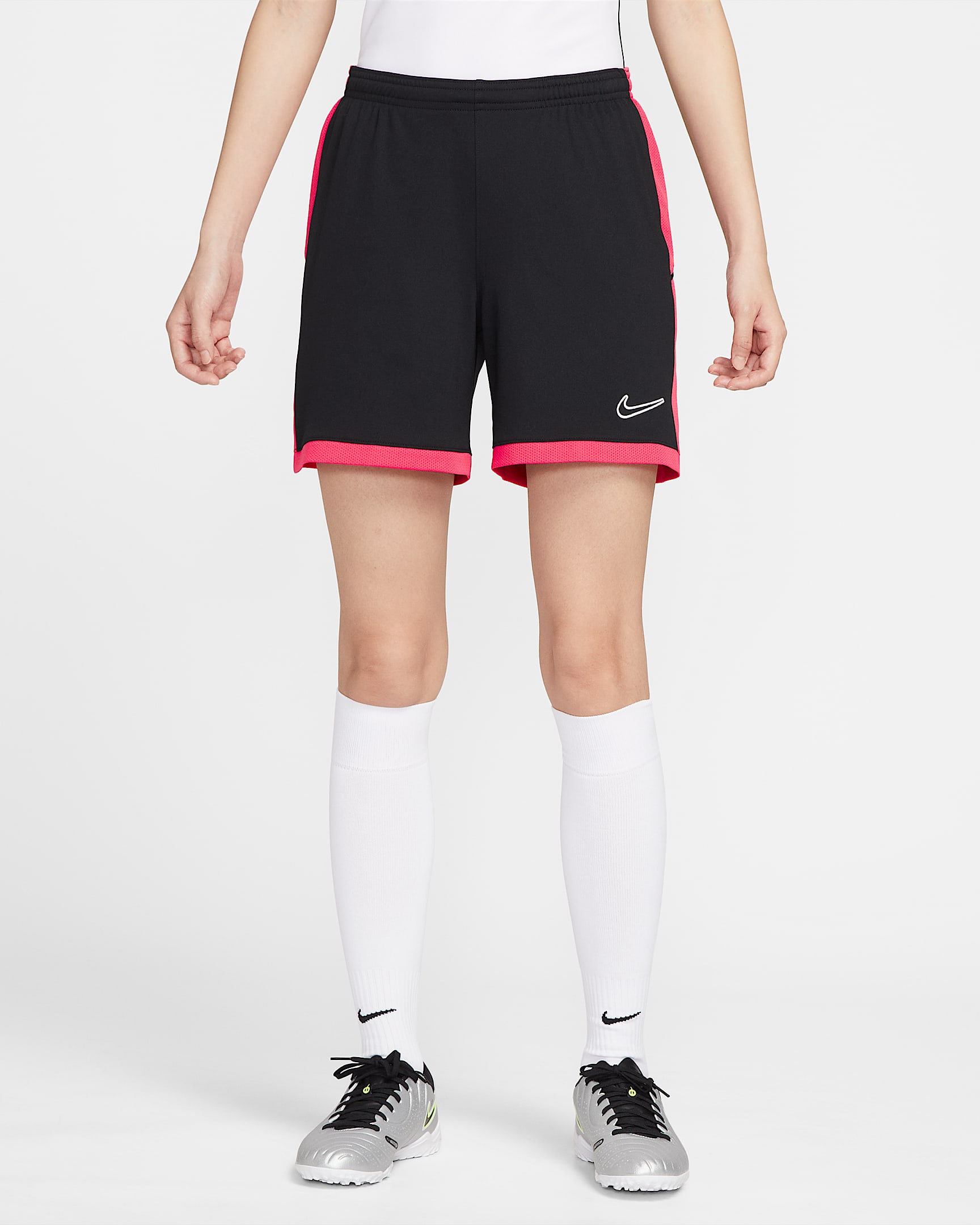 Nike Academy Women's Dri-FIT Football Shorts - Black/Light Fusion Red/Black/Sail