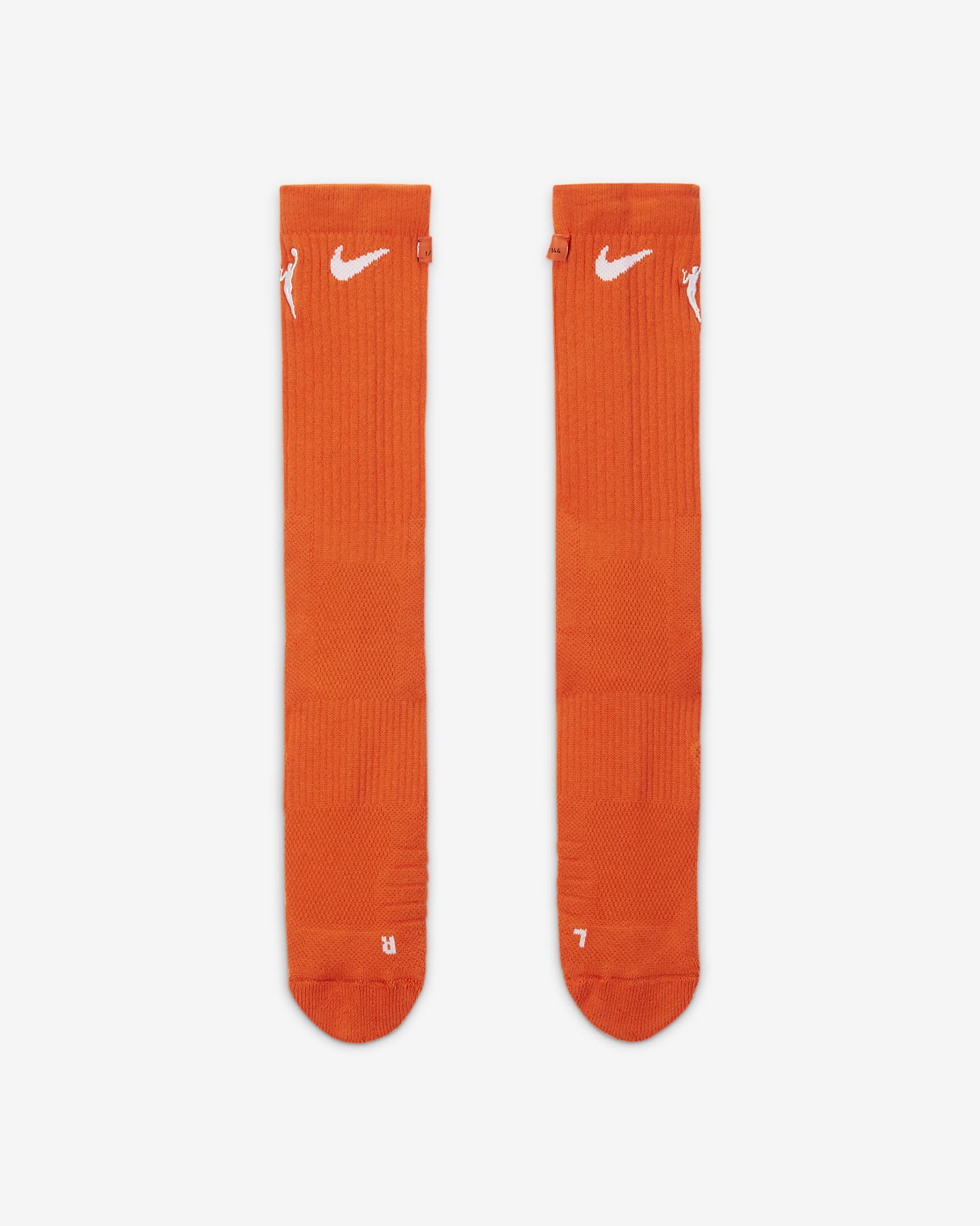 Calcetas de Nike Básquetbol WNBA Elite - Naranja brillante/Blanco