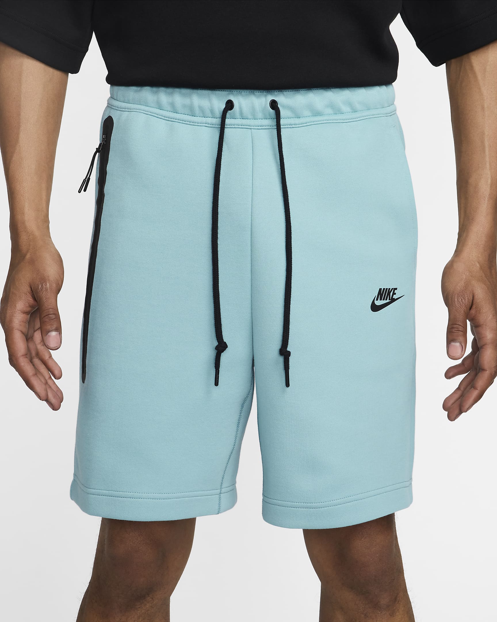 Short Nike Sportswear Tech Fleece pour homme - Denim Turquoise/Noir