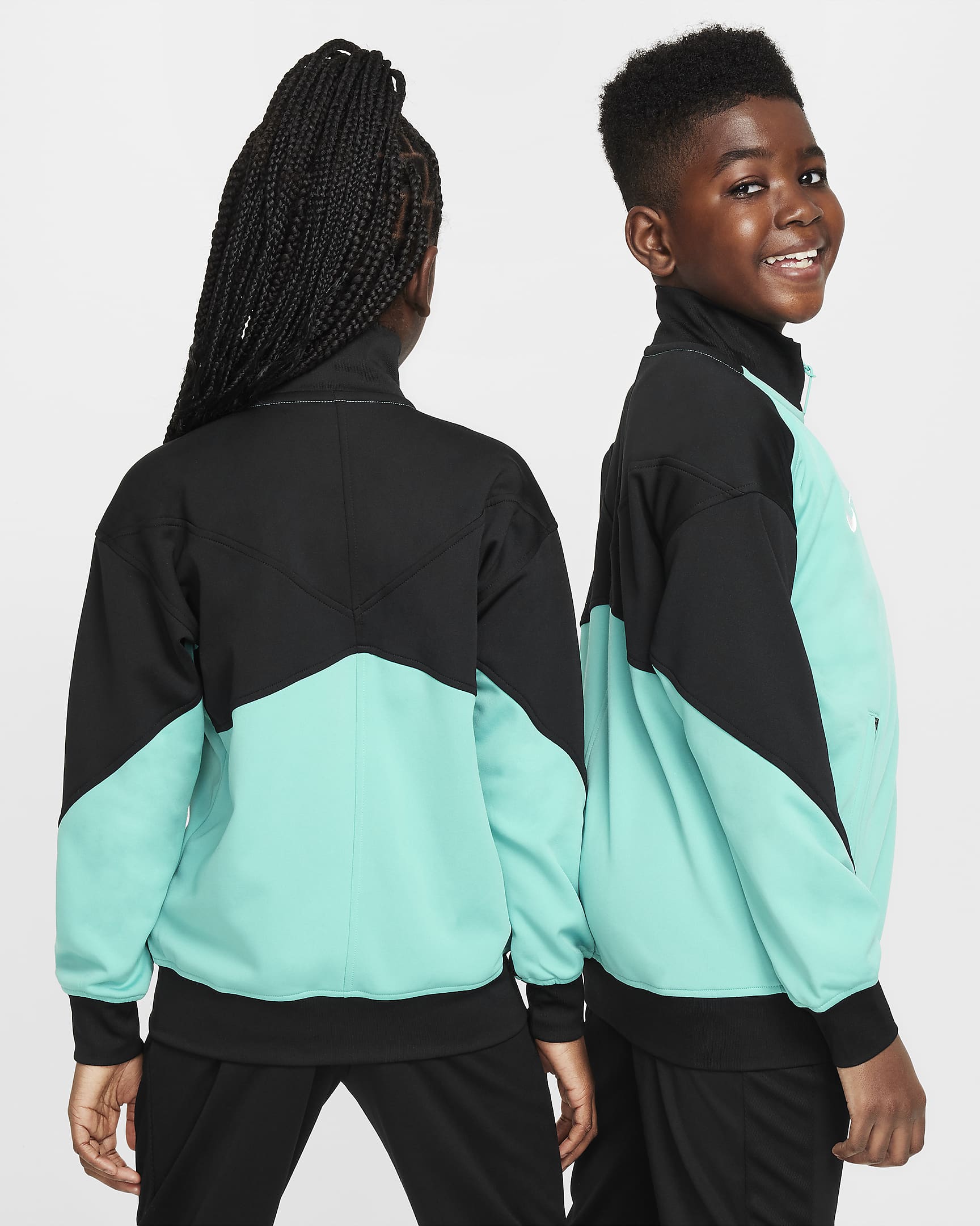 Liverpool F.C. Academy Pro Older Kids' Nike Dri-FIT Football Anthem Jacket - Washed Teal/Black/Sail