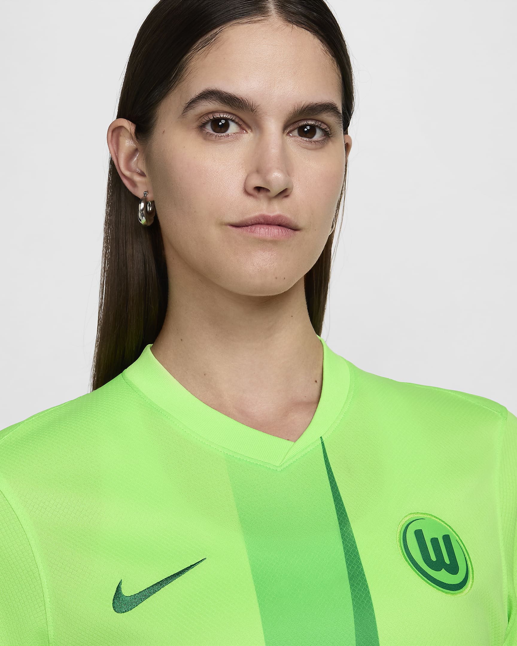 Primera equipación Stadium VfL Wolfsburgo 2024/25 Camiseta de fútbol de réplica Nike Dri-FIT - Mujer - Sub Lime/Lucky Green/Sub Lime