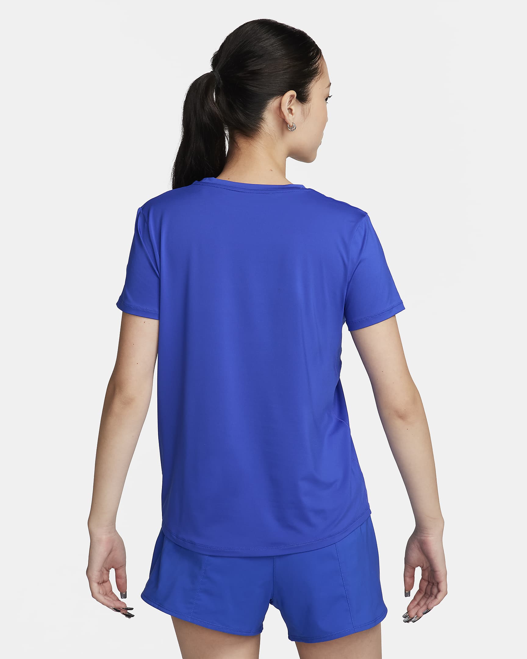 Nike One Swoosh Women's Dri-FIT Short-Sleeve Running Top - Hyper Royal/White