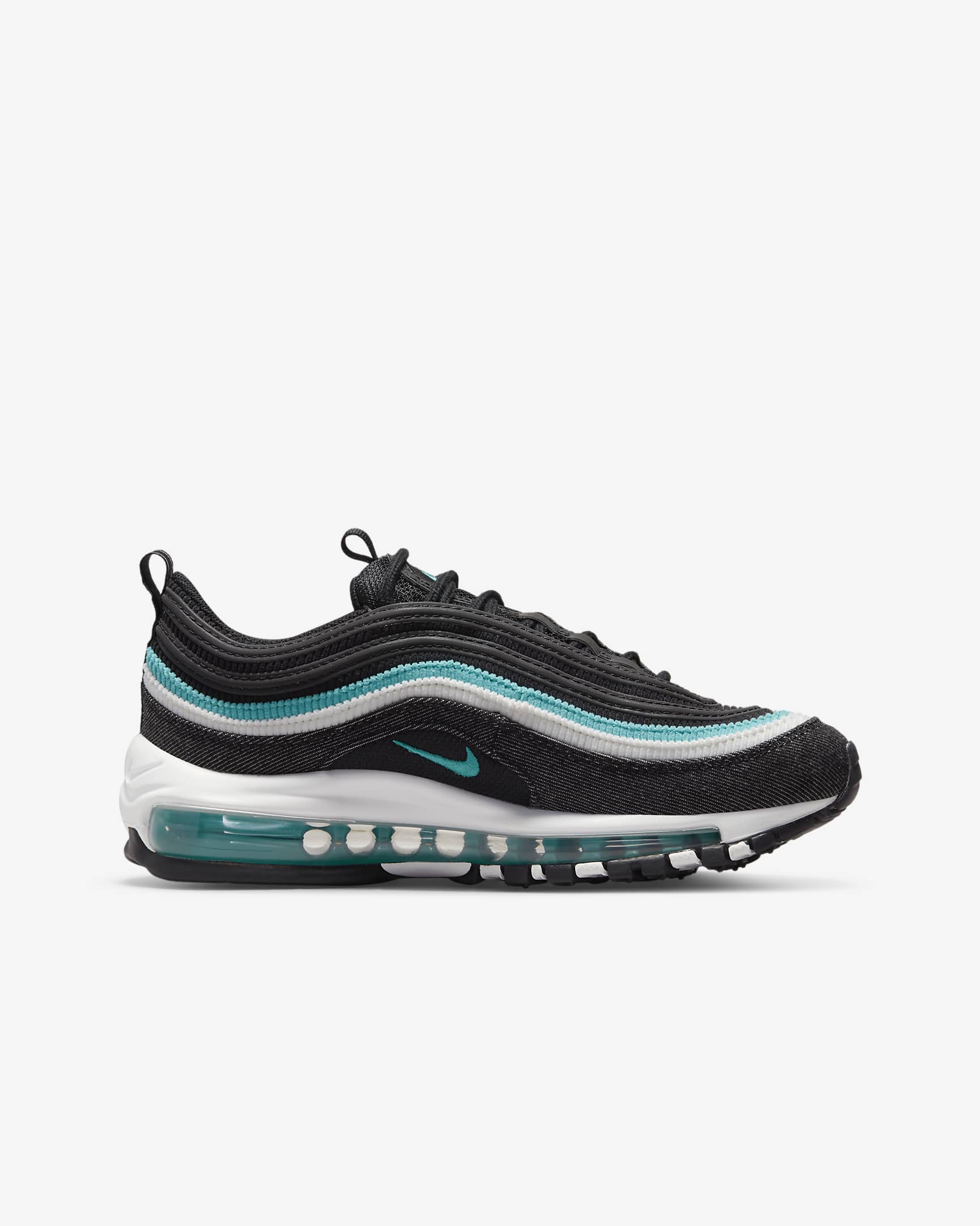 Calzado para niños grandes Nike Air Max 97 SE - Negro/Blanco cumbre/Turquesa deportivo