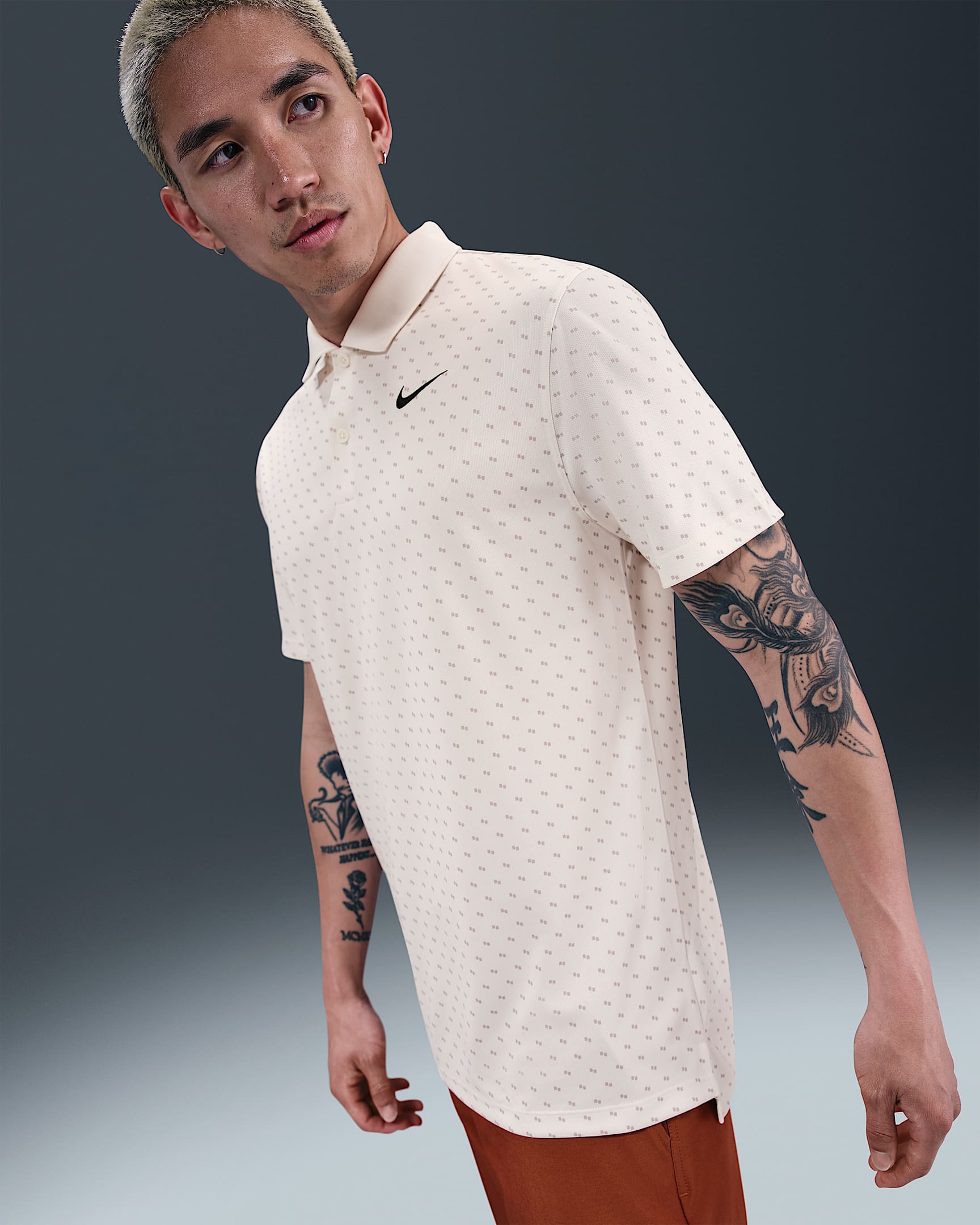 Nike Victory+ Men's Dri-FIT Golf Polo - Pale Ivory/Black