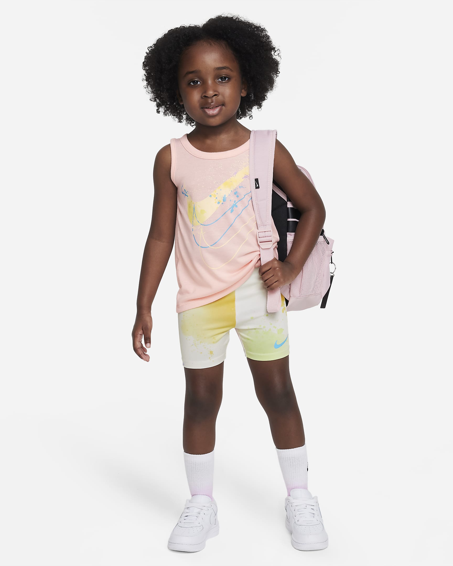 Nike "Just DIY It" Bike Shorts Set Toddler 2-Piece set - Coconut Milk