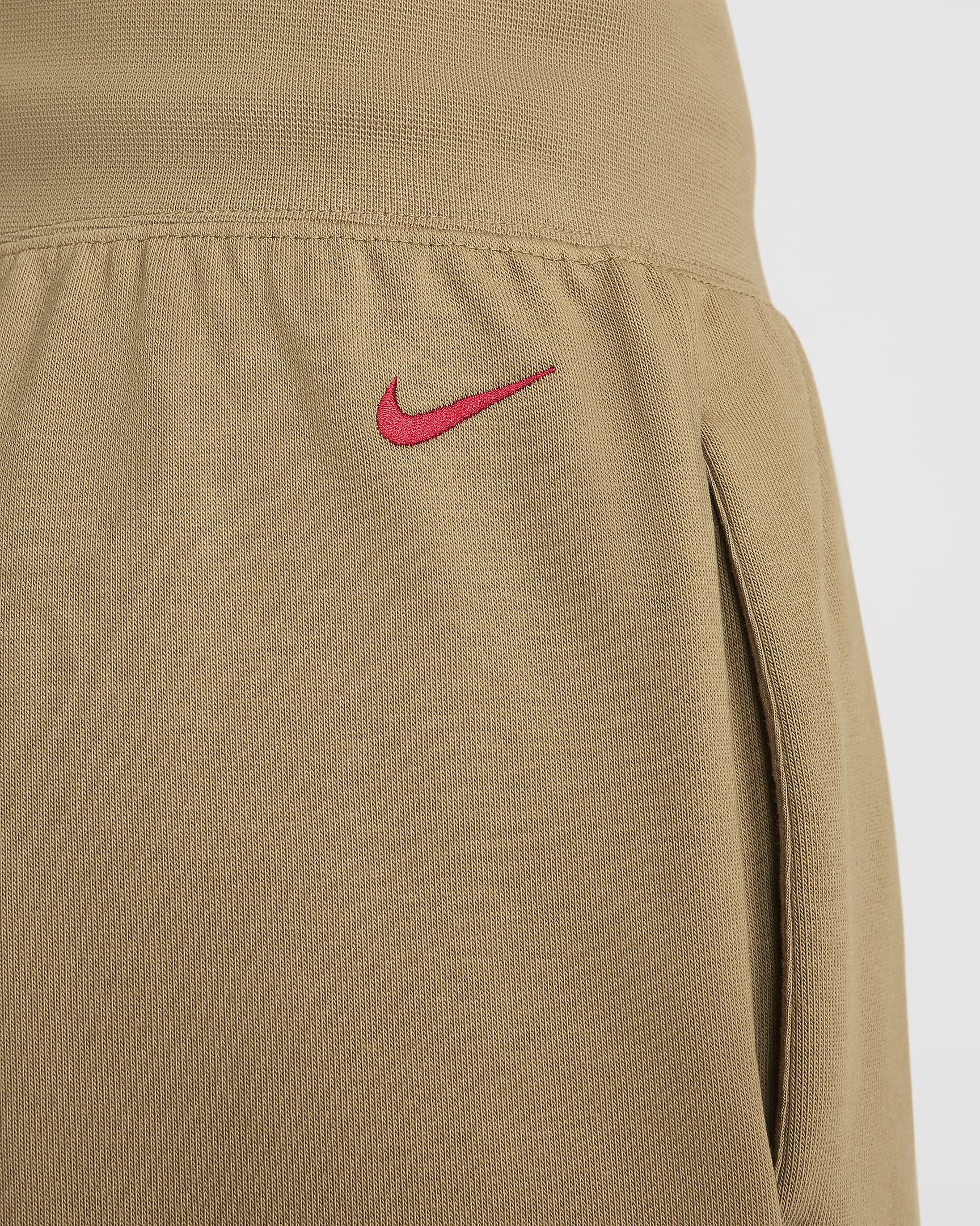 Nike Sportswear Breaking Oversize-French-Terry-Hose mit mittelhohem Bund (Damen) - Dark Driftwood