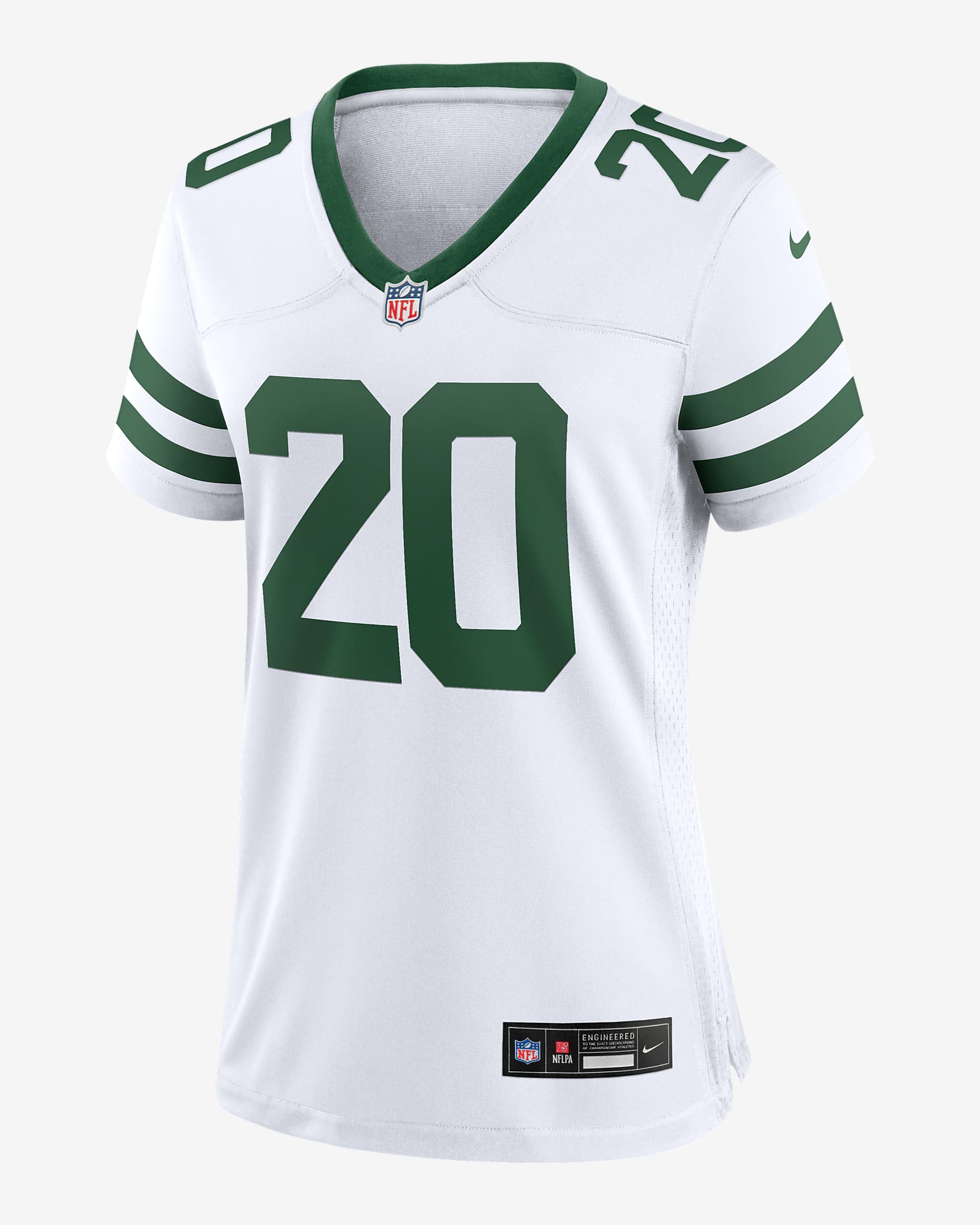 Jersey de fútbol americano Nike de la NFL Game para mujer Breece Hall New York Jets - Blanco