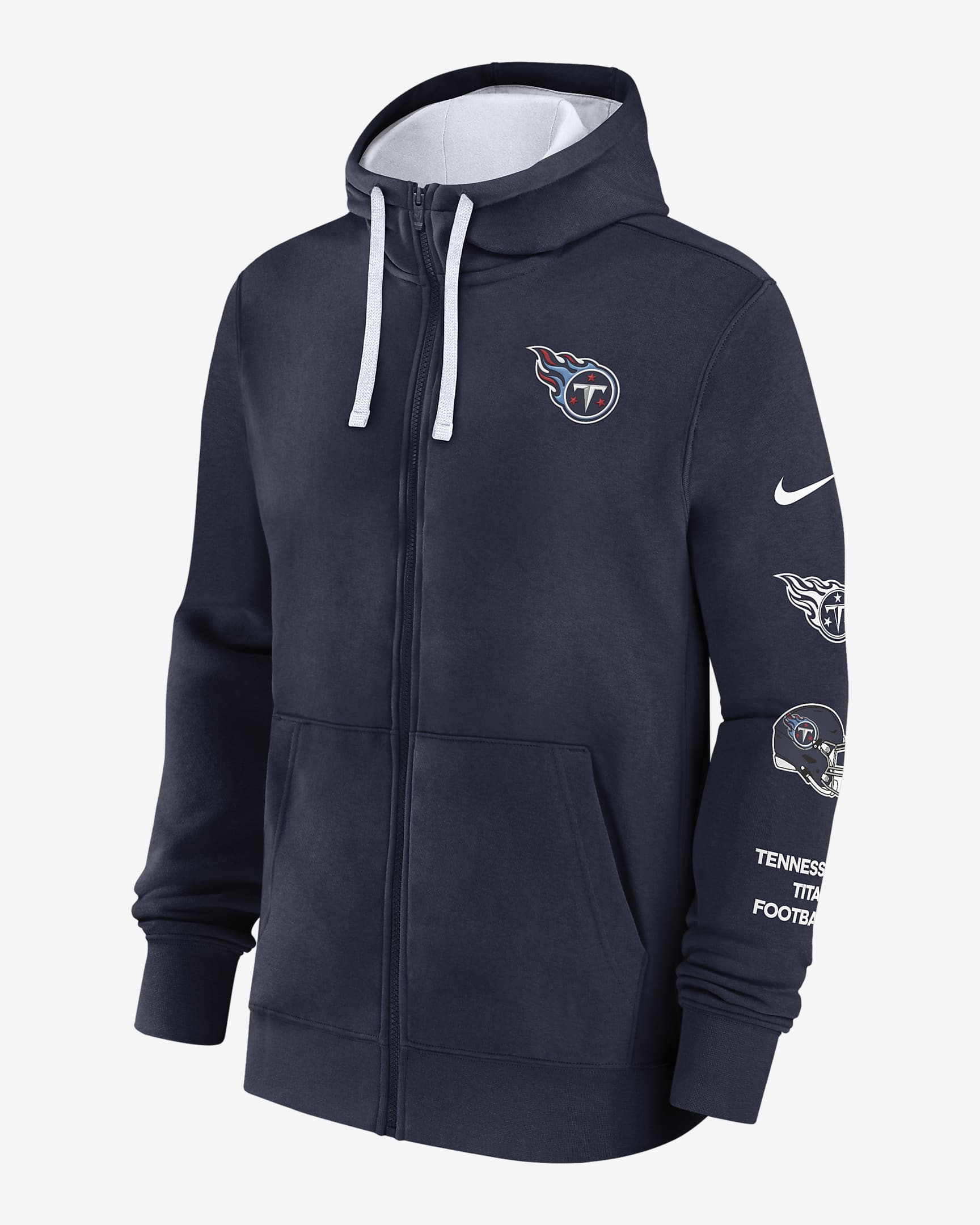 Tennessee Titans Club Men's Nike NFL FullZip Hoodie.
