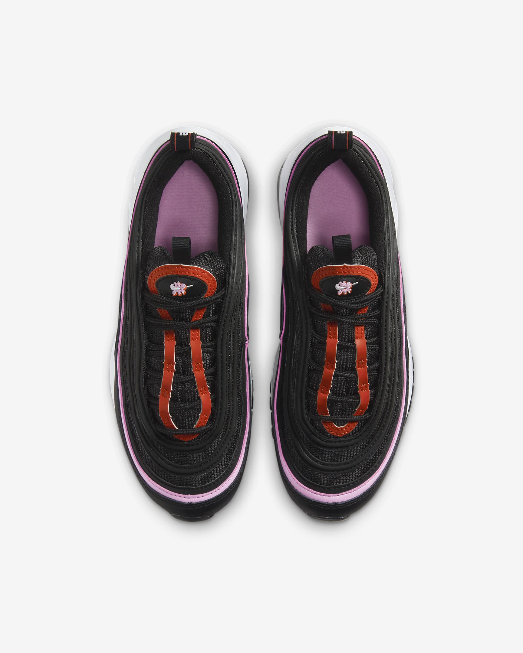 Nike Air Max 97 Older Kids' Shoes - Black/Pink Rise/Picante Red/White