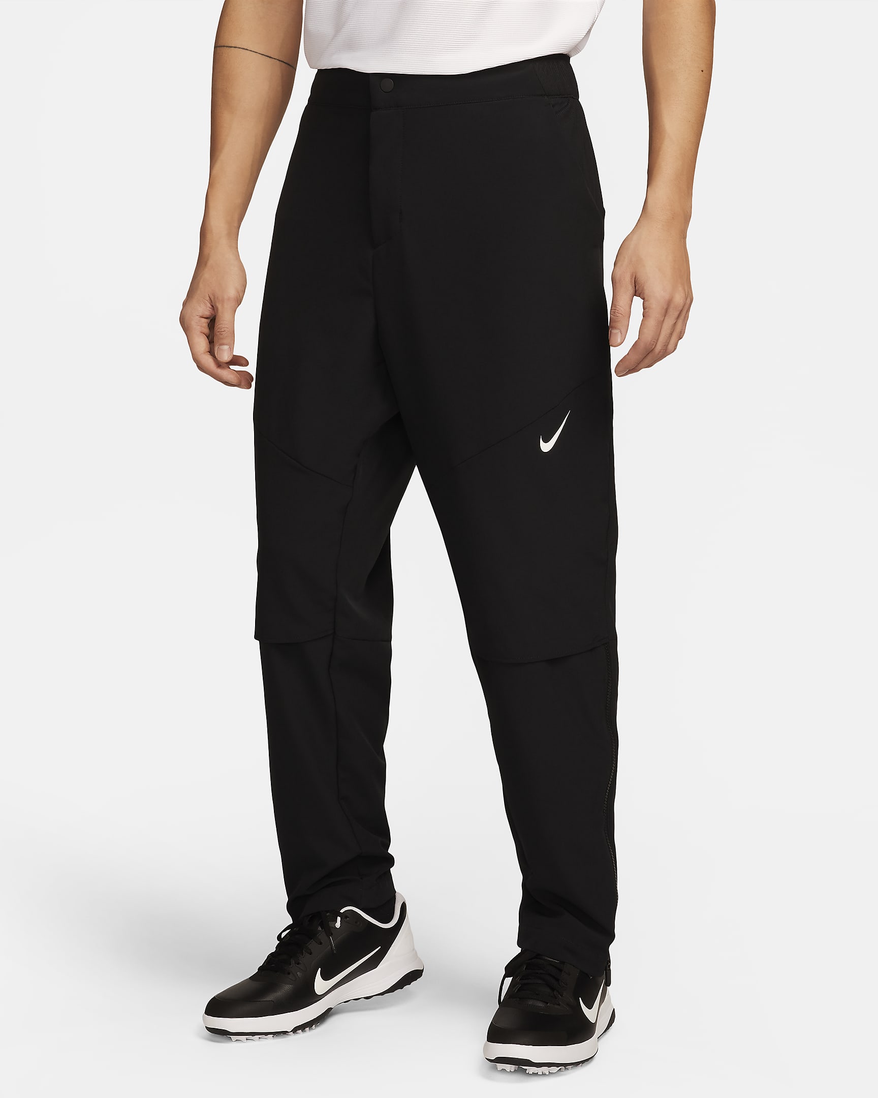 Nike Golf Club Men's Dri-FIT Golf Trousers - Black/Black/White