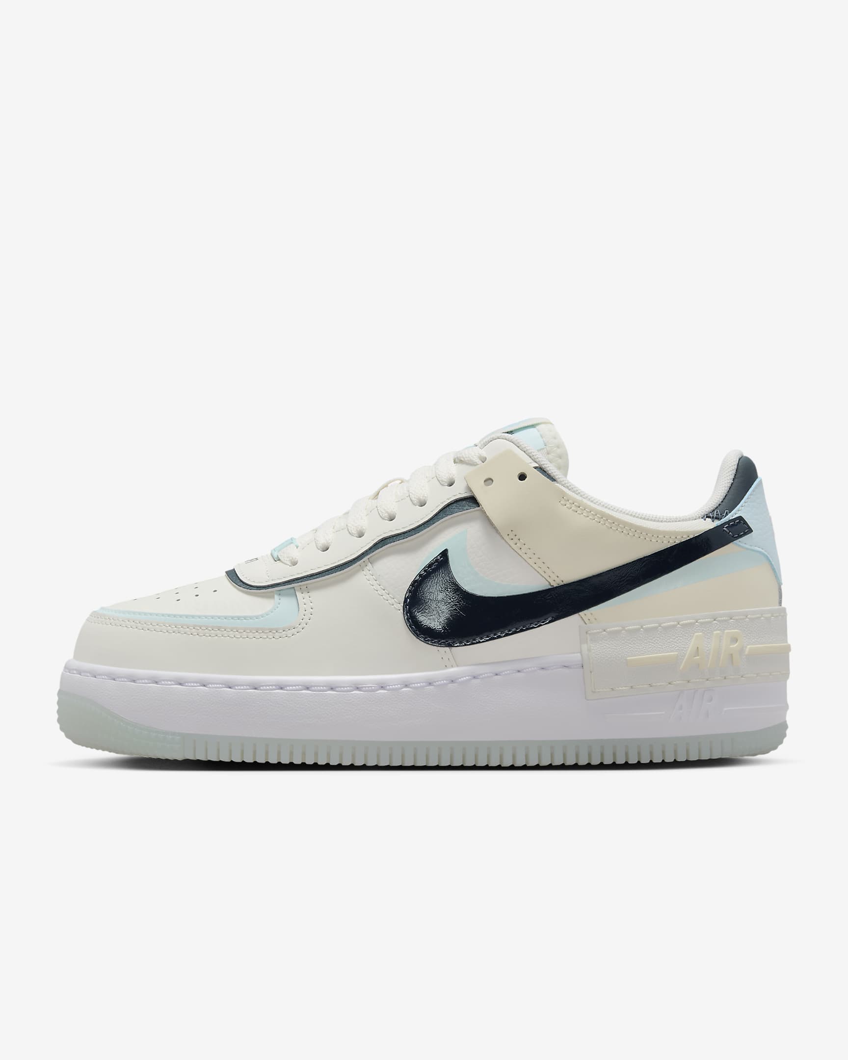 Nike Air Force 1 Shadow Damenschuhe - Sail/Glacier Blue/Coconut Milk/Armory Navy