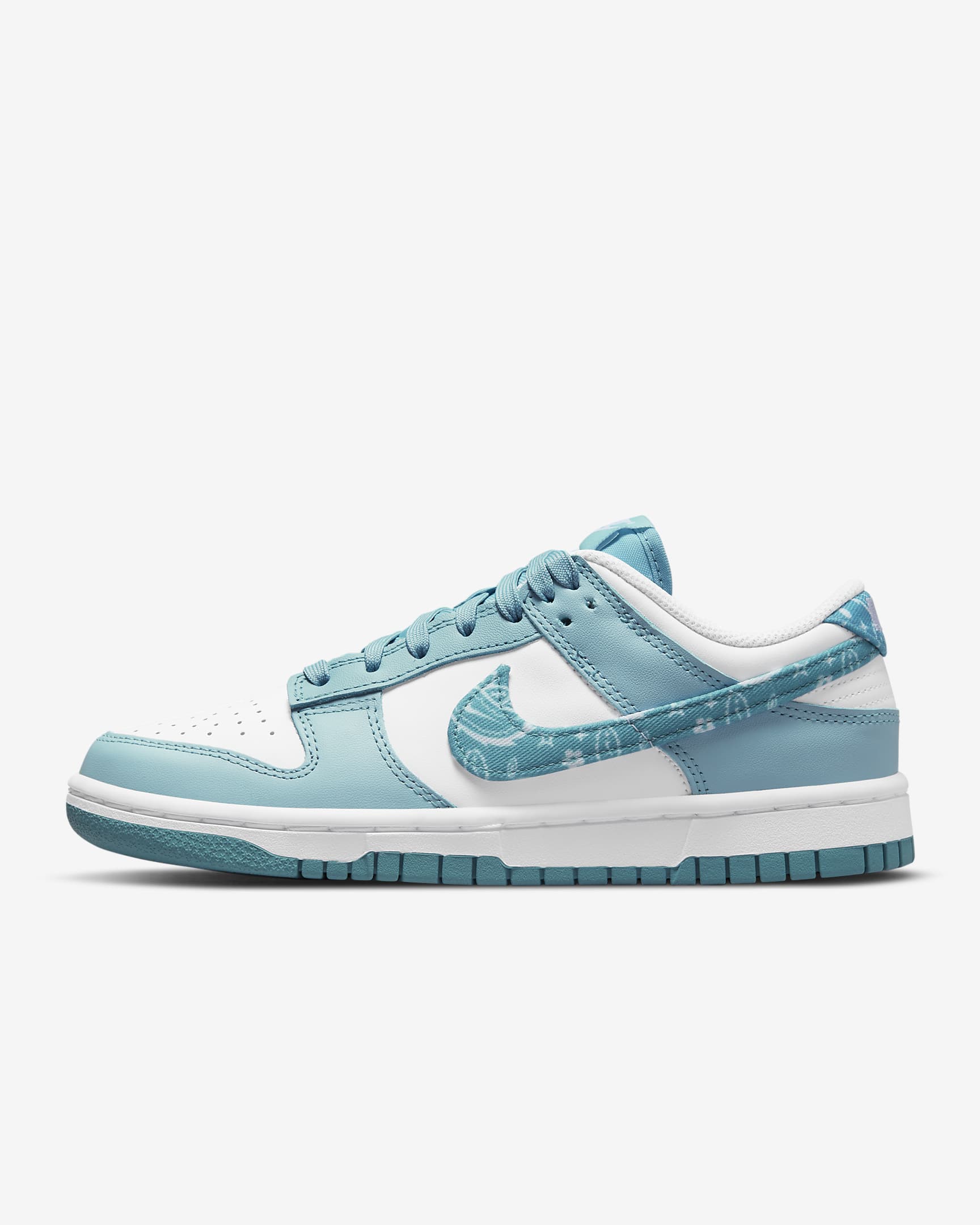 Nike Dunk Low damesko - Hvit/Hvit/Worn Blue/Worn Blue