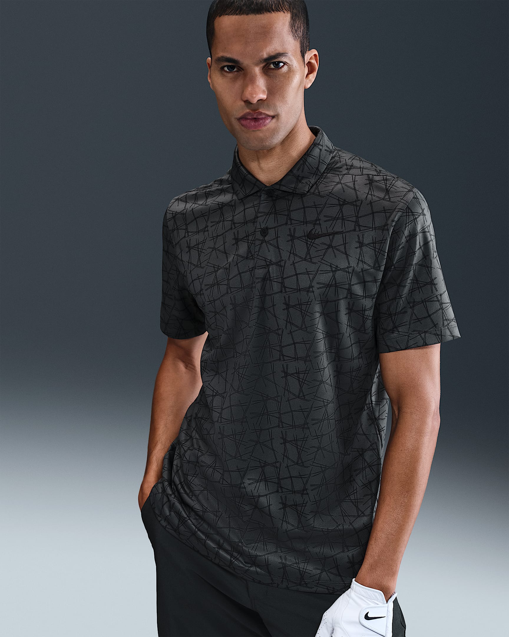 Nike Victory+ Men's Golf Polo - Anthracite/Black/Anthracite/Black