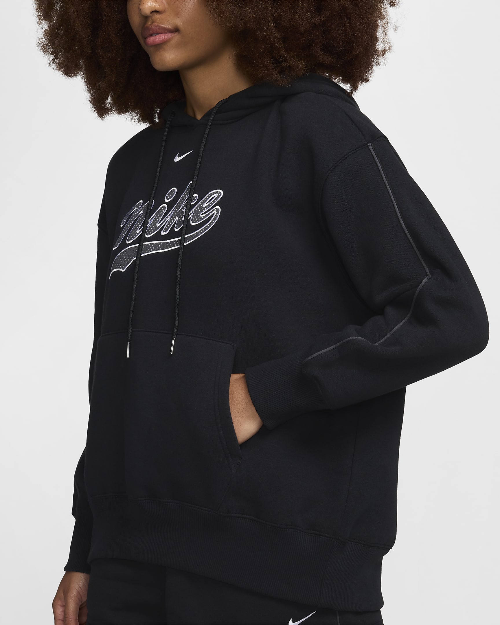 Nike Sportswear Phoenix Fleece hoodie voor dames - Zwart