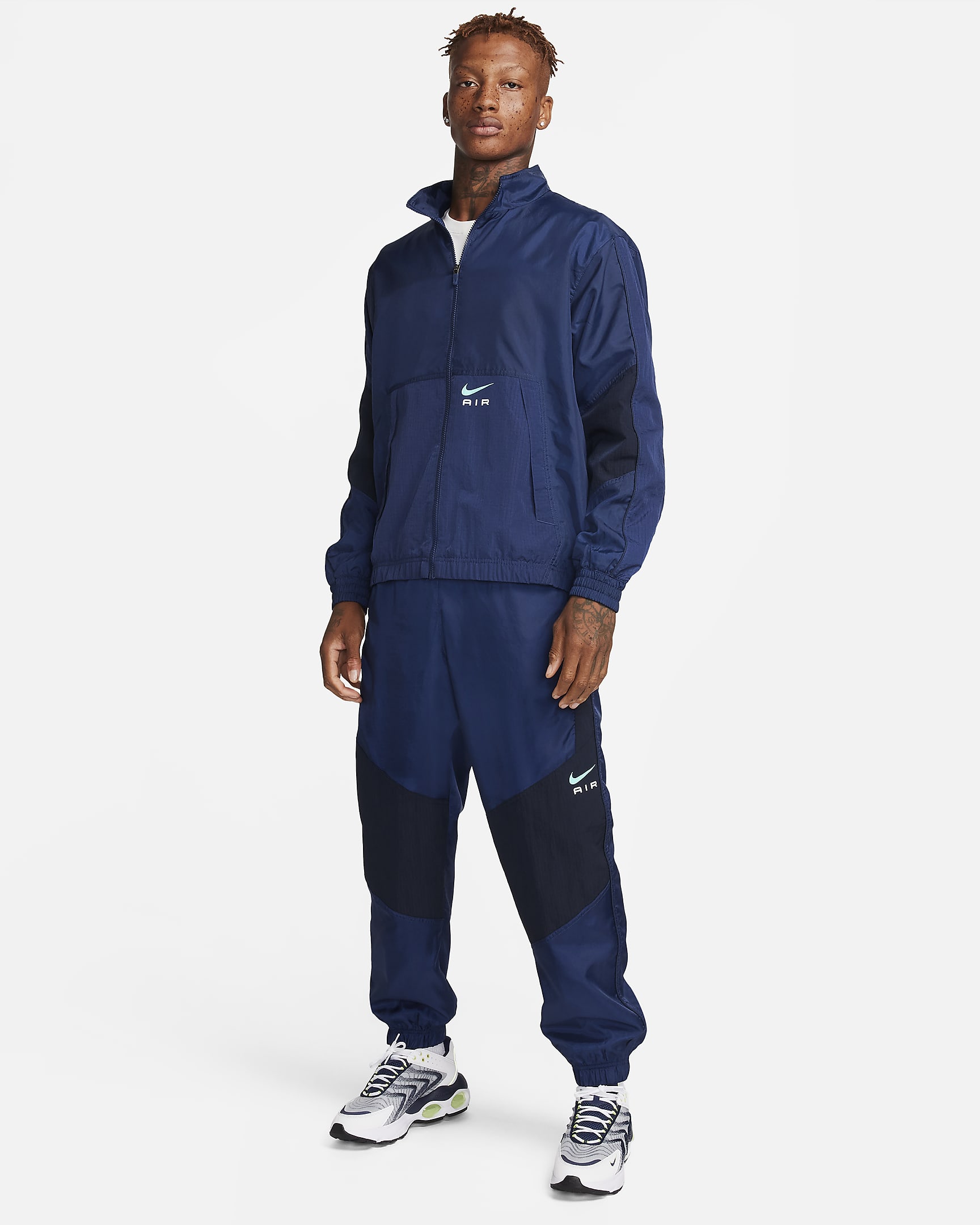 blue nike air tracksuit mens