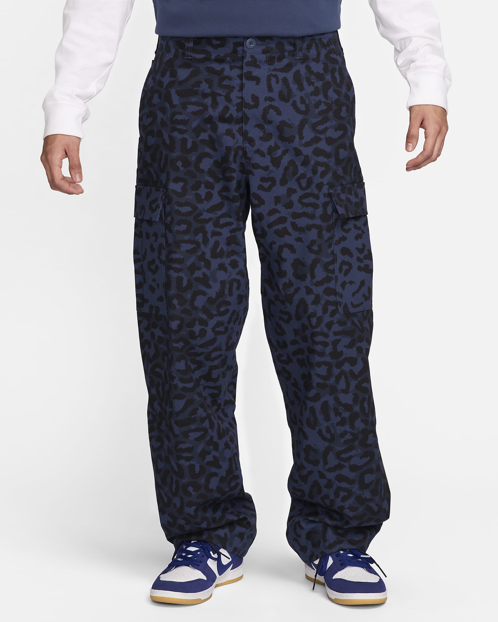 Nike SB Kearny Men's All-Over Print Cargo Trousers - Midnight Navy