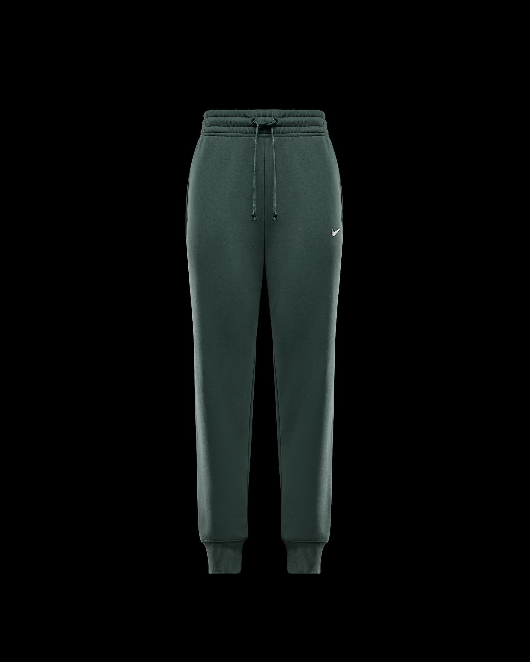 Nike Sportswear Phoenix Fleece Women's Mid-Rise Tracksuit Bottoms - Vintage Green/Sail