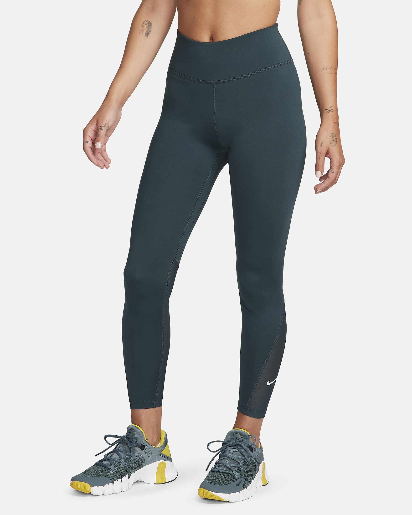 Nike One Women's Mid-Rise 7/8 Mesh-Panelled Leggings. Nike UK