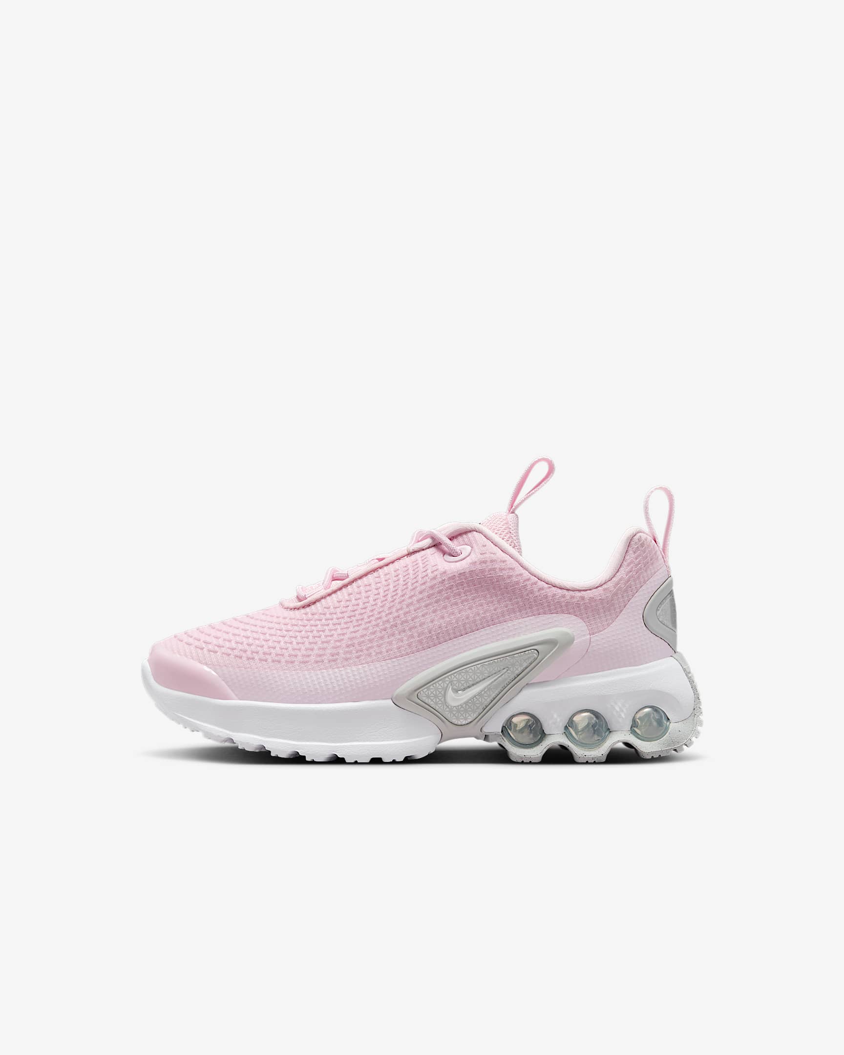 Tenis para niños de preescolar Nike Air Max Dn - Espuma rosa/Rosa Pálido/Blanco/Plata metalizado