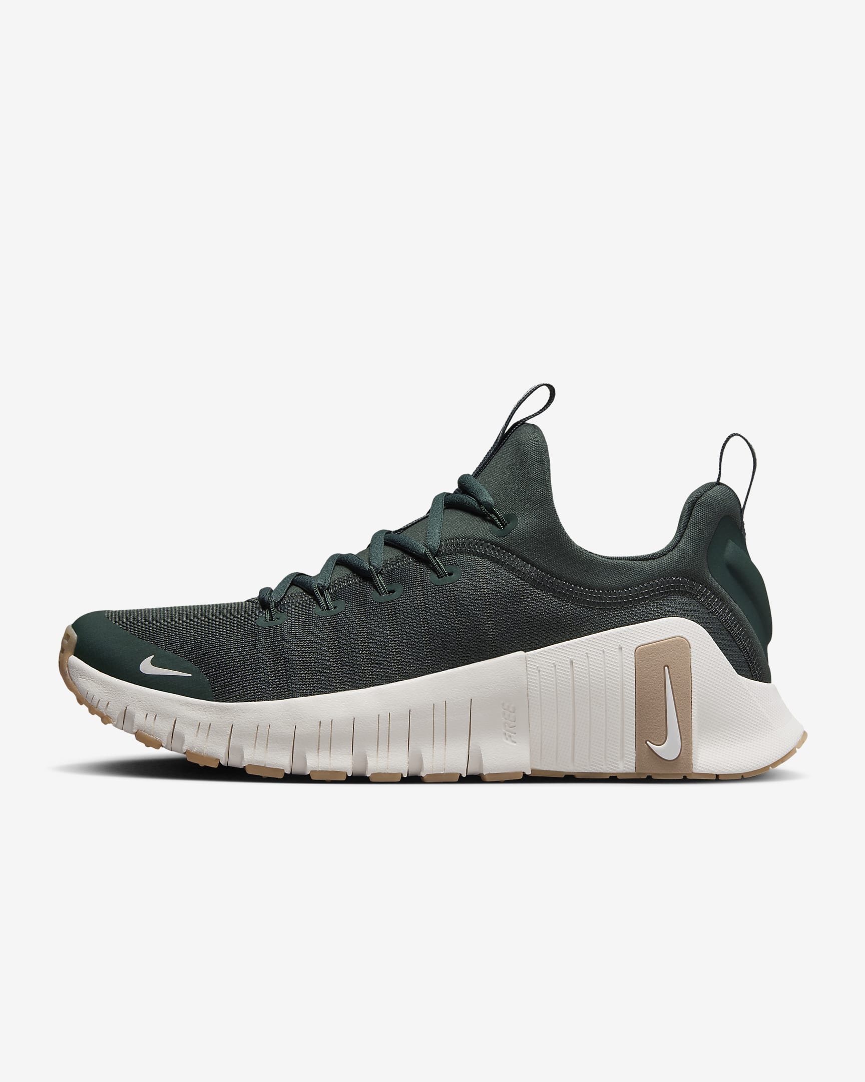 Chaussure d'entraînement Nike Free Metcon 6 pour femme - Vintage Green/Gum Light Brown/Sail