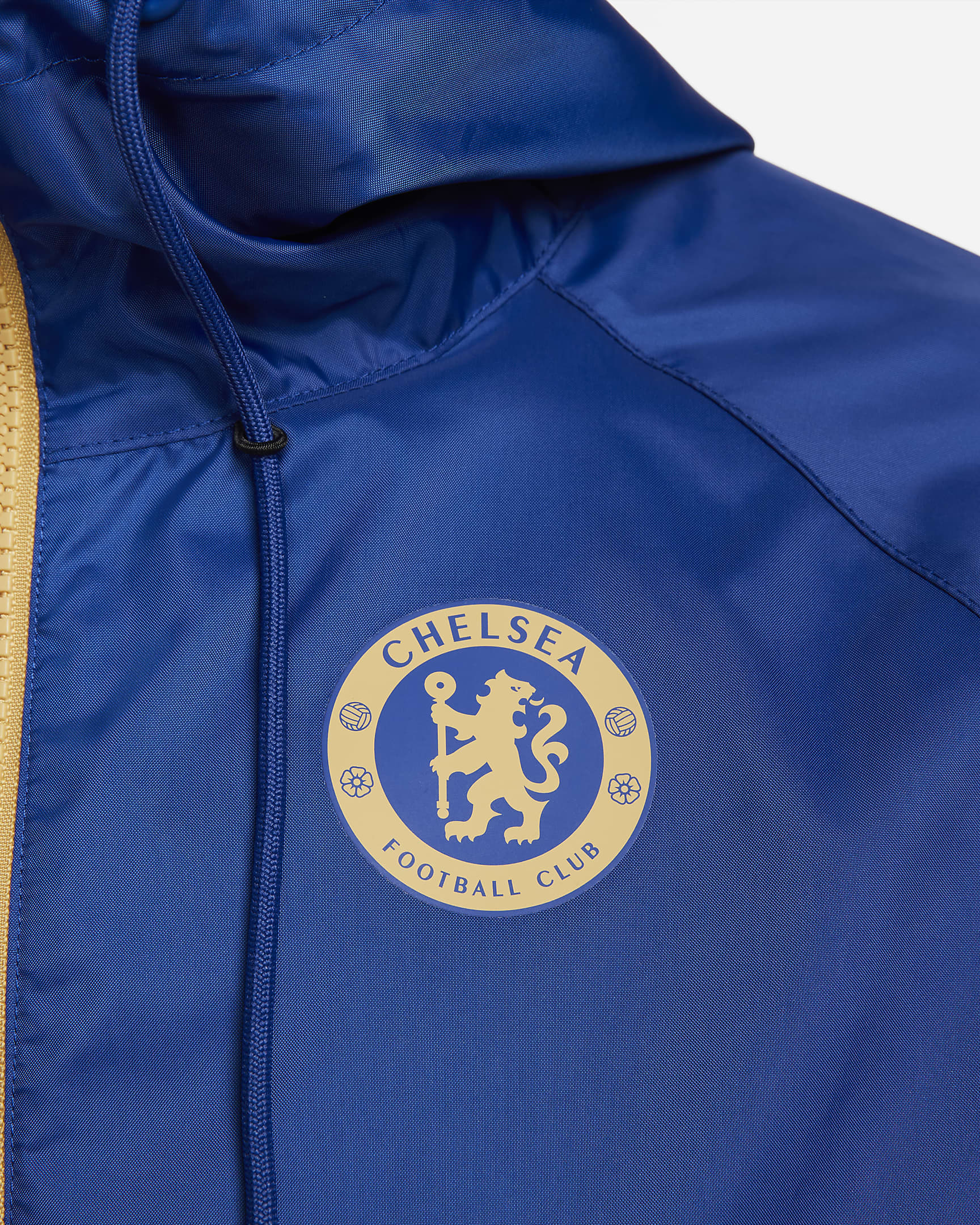 Chelsea F.C. Sport Essentials Windrunner Men's Nike Football Hooded Woven Jacket. Nike PT
