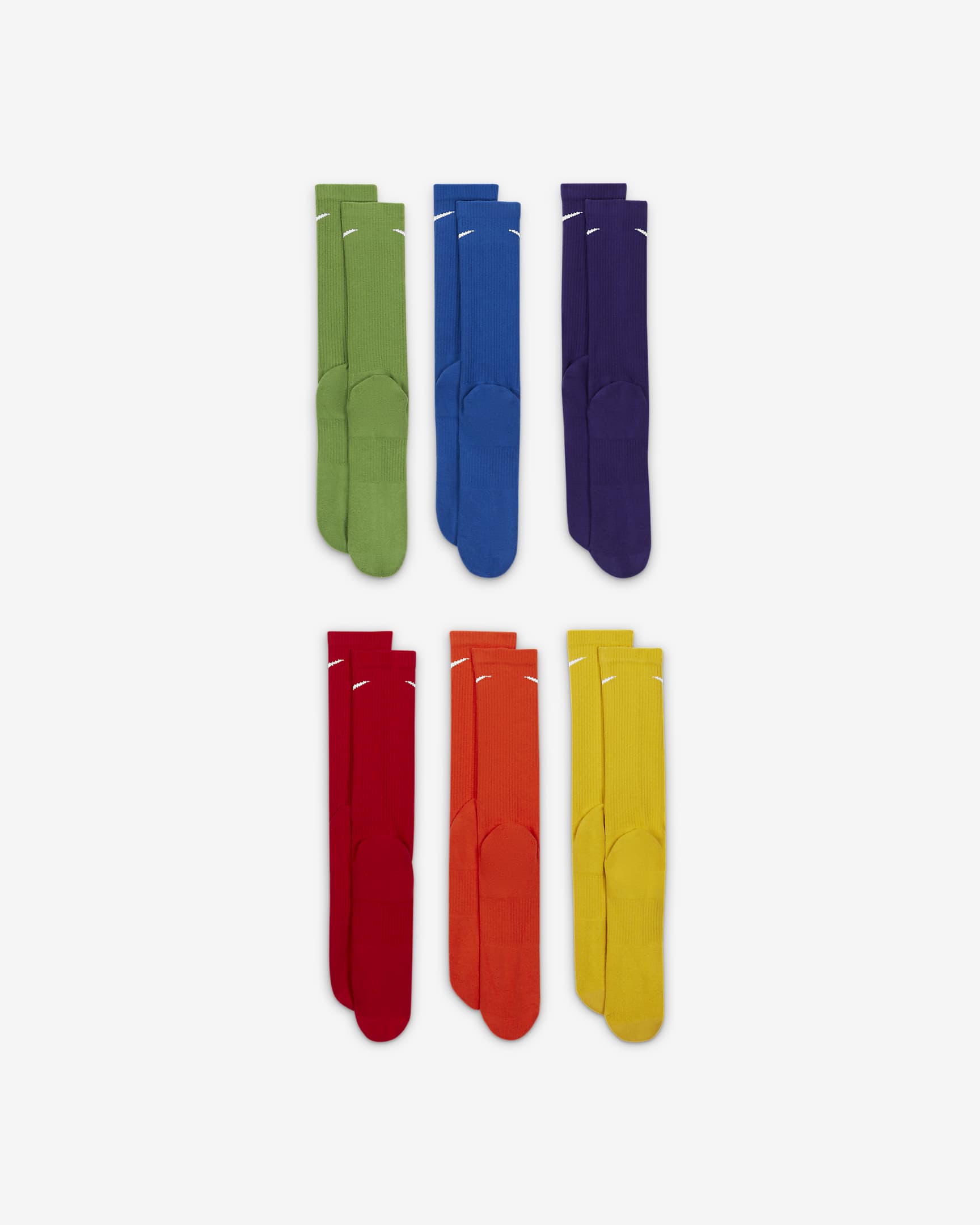 Nike Everyday Plus Cushioned Calcetines largos de entrenamiento (6 pares) - Multicolor