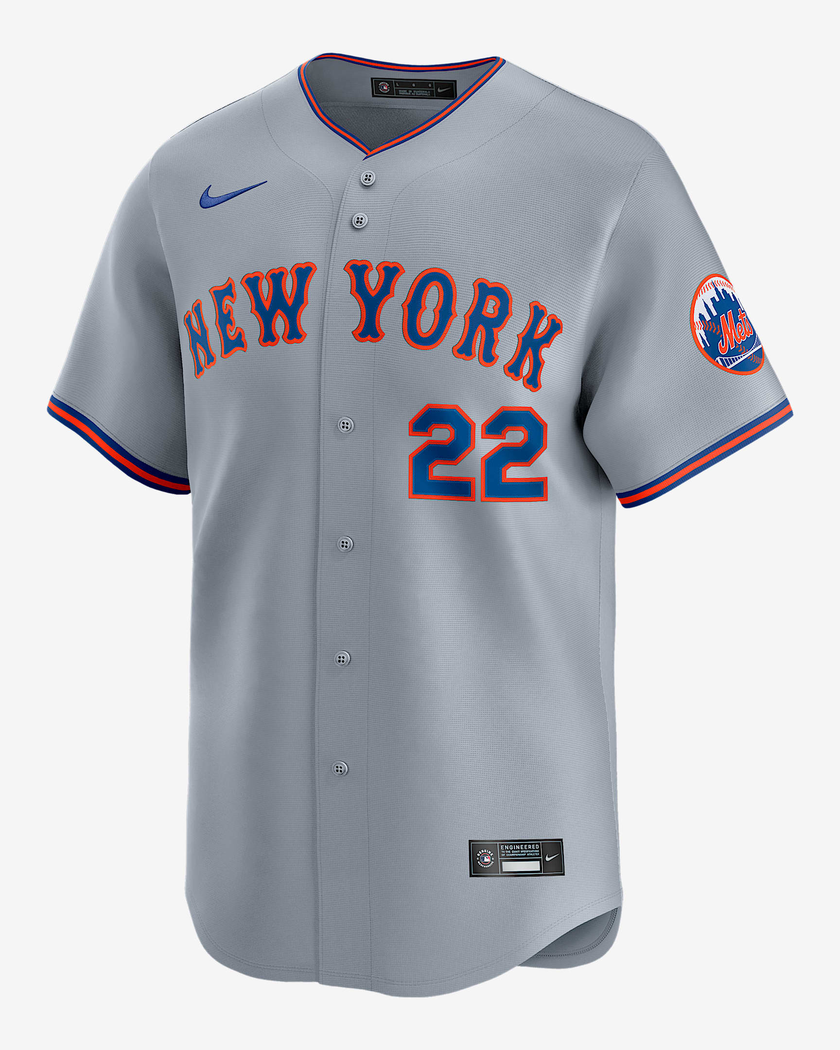 Jersey Nike Dri-FIT ADV de la MLB Limited para hombre Juan Soto New York Mets - Gris