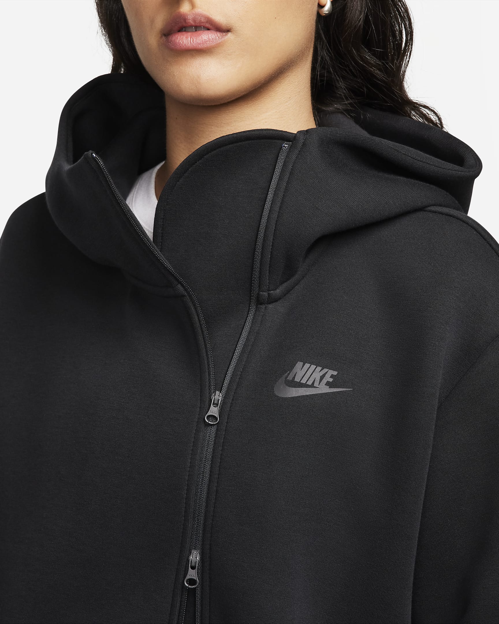 Nike Sportswear Tech Fleece Women's Oversized Full-Zip Hoodie Cape - Black/Black