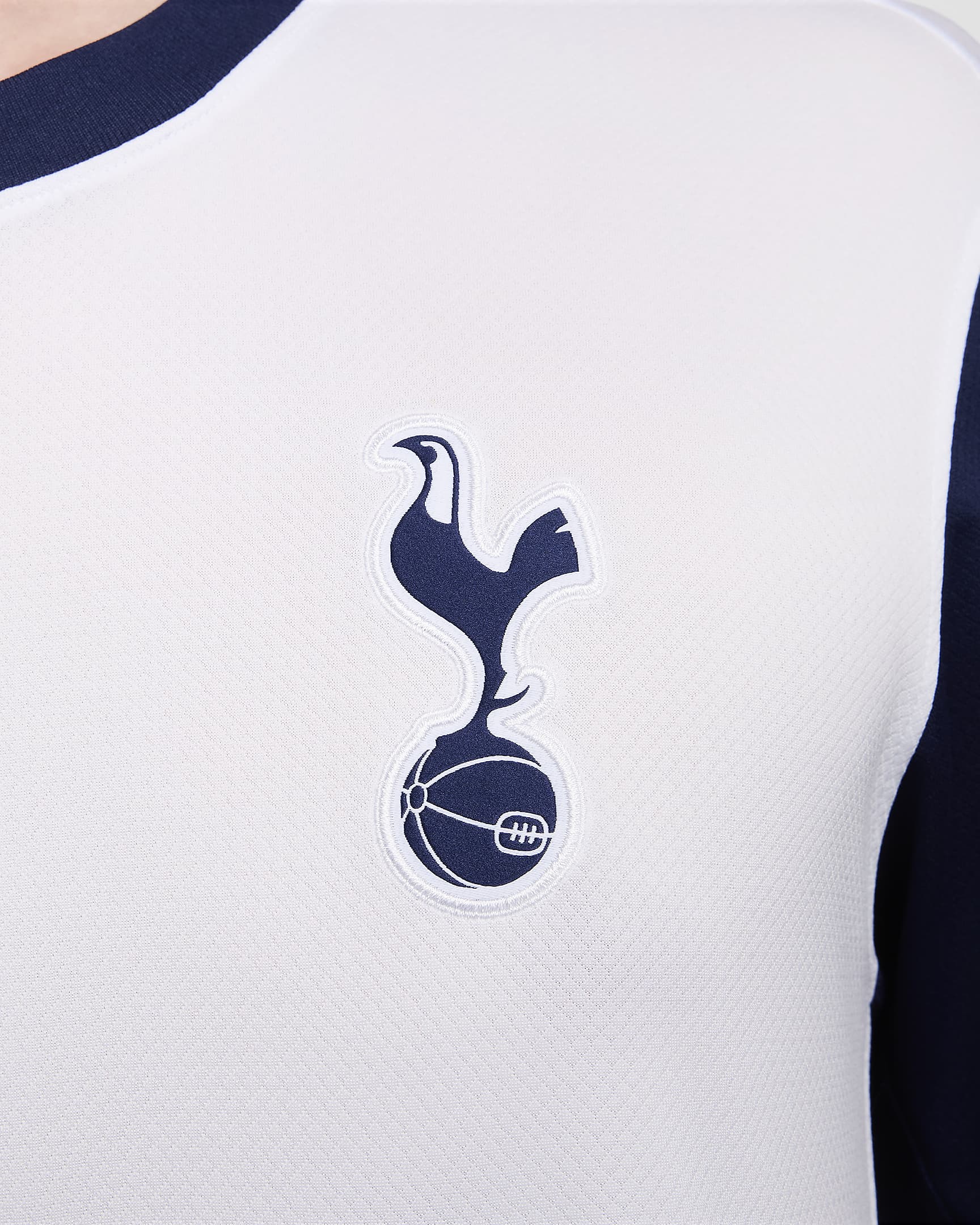 Tottenham Hotspur 2024/25 Stadium Home Nike Dri-FIT Replica-fodboldtrøje til mænd - hvid/Binary Blue/Binary Blue