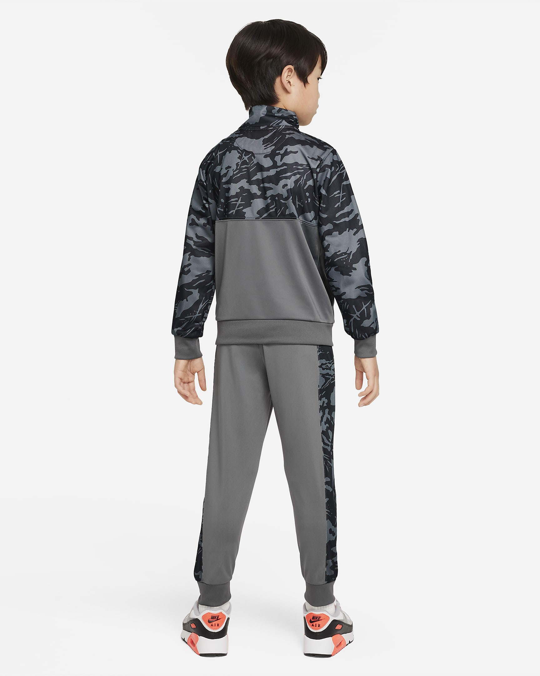 Nike Younger Kids' Club Camo Tricot Set - Smoke Grey