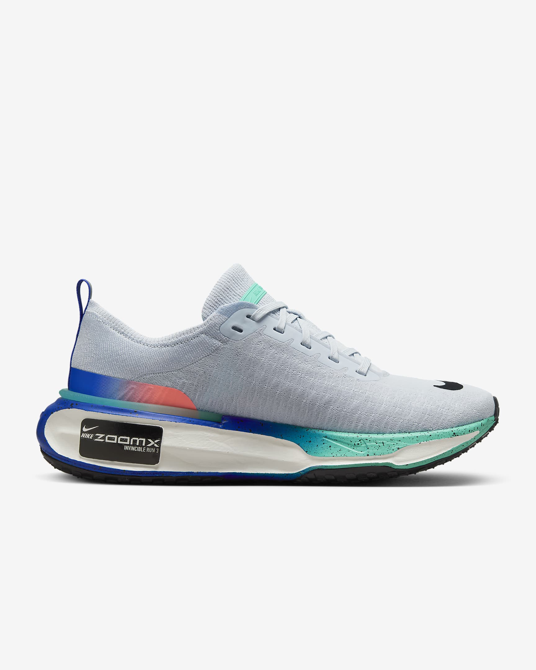 Nike Invincible 3 Erkek Yol Koşu Ayakkabısı - Pure Platinum/Bright Mango/Cool Mint/Siyah