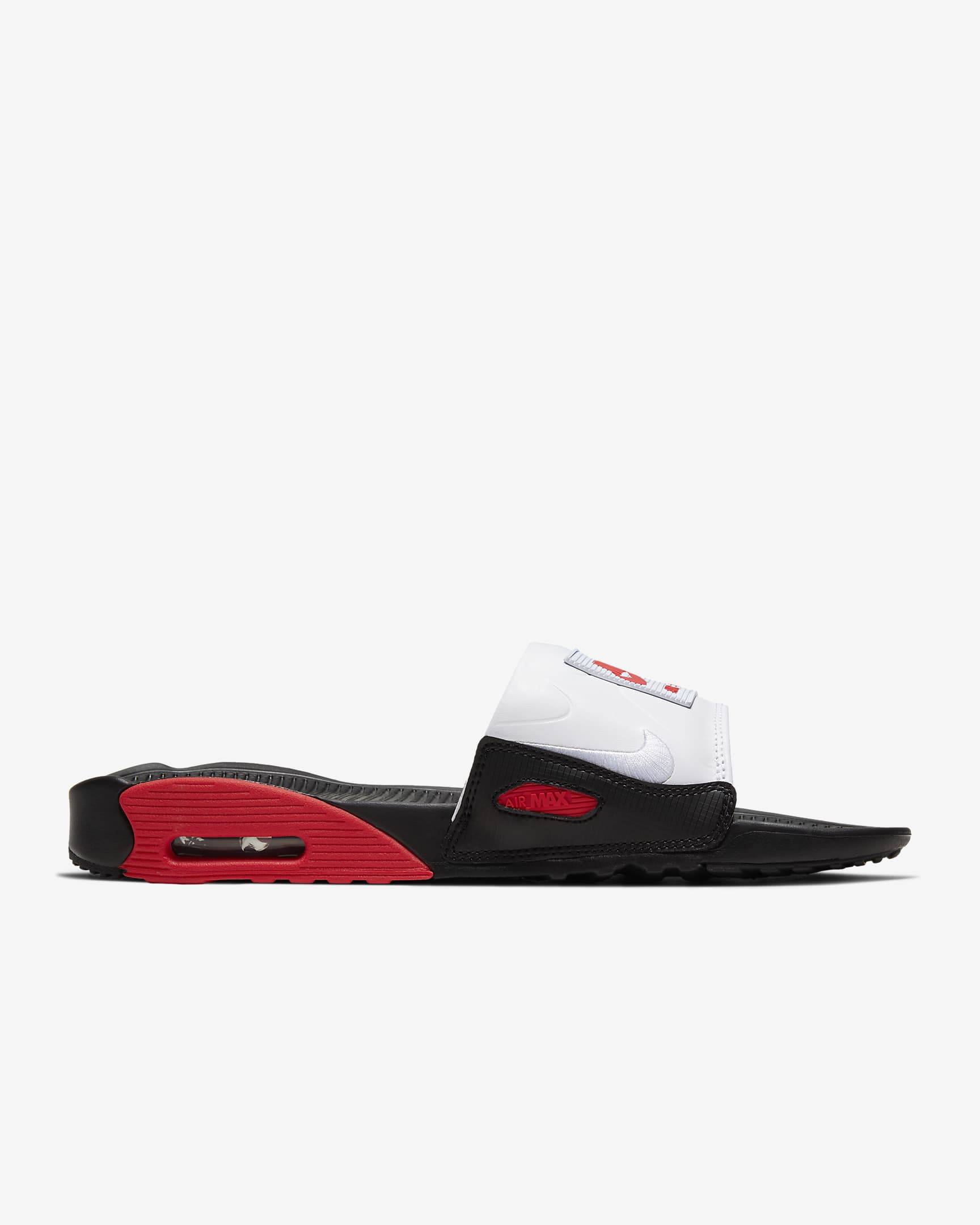 Nike Air Max 90 Slides - Schwarz/Chile Red/Weiß