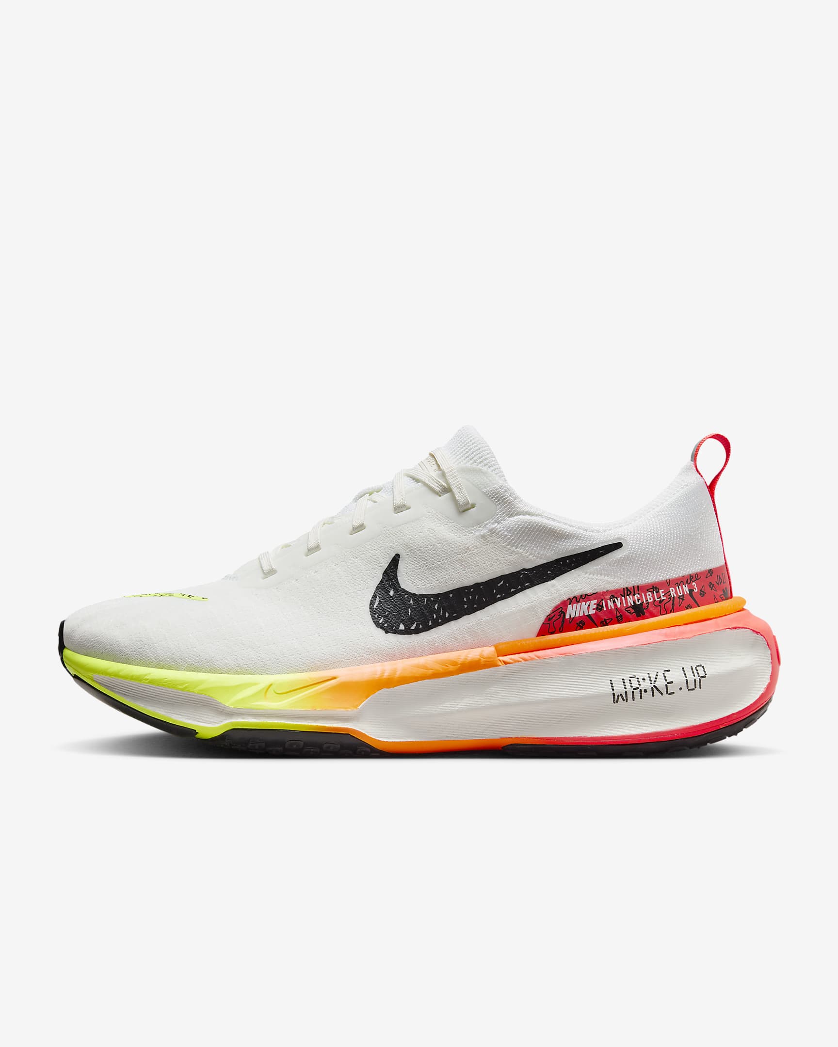 Nike Invincible 3 Men's Road Running Shoes - White/Bright Crimson/Sail/Black