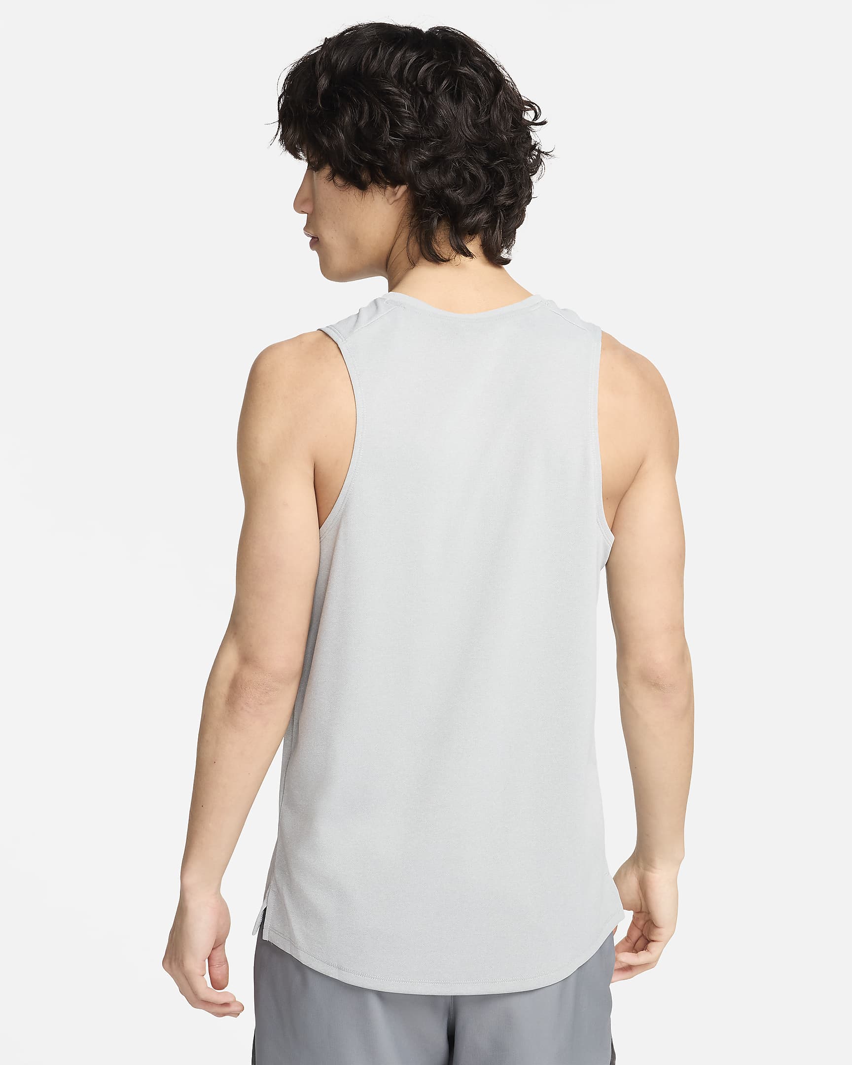 Nike Dri-FIT Miler Men's Running Tank - Grey Fog/Particle Grey/Heather