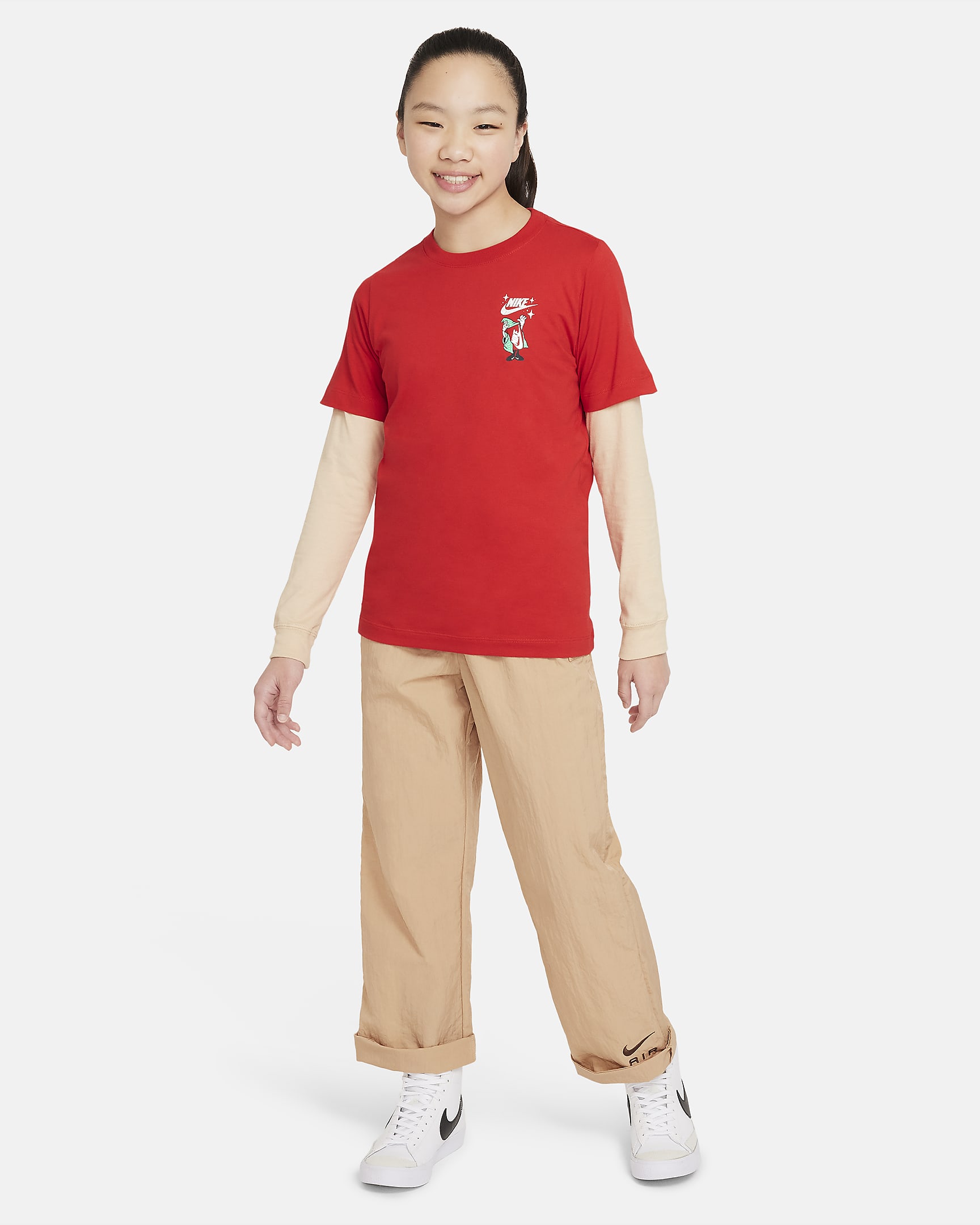 Nike Sportswear "Lunar New Year" Older Kids' T-Shirt - University Red