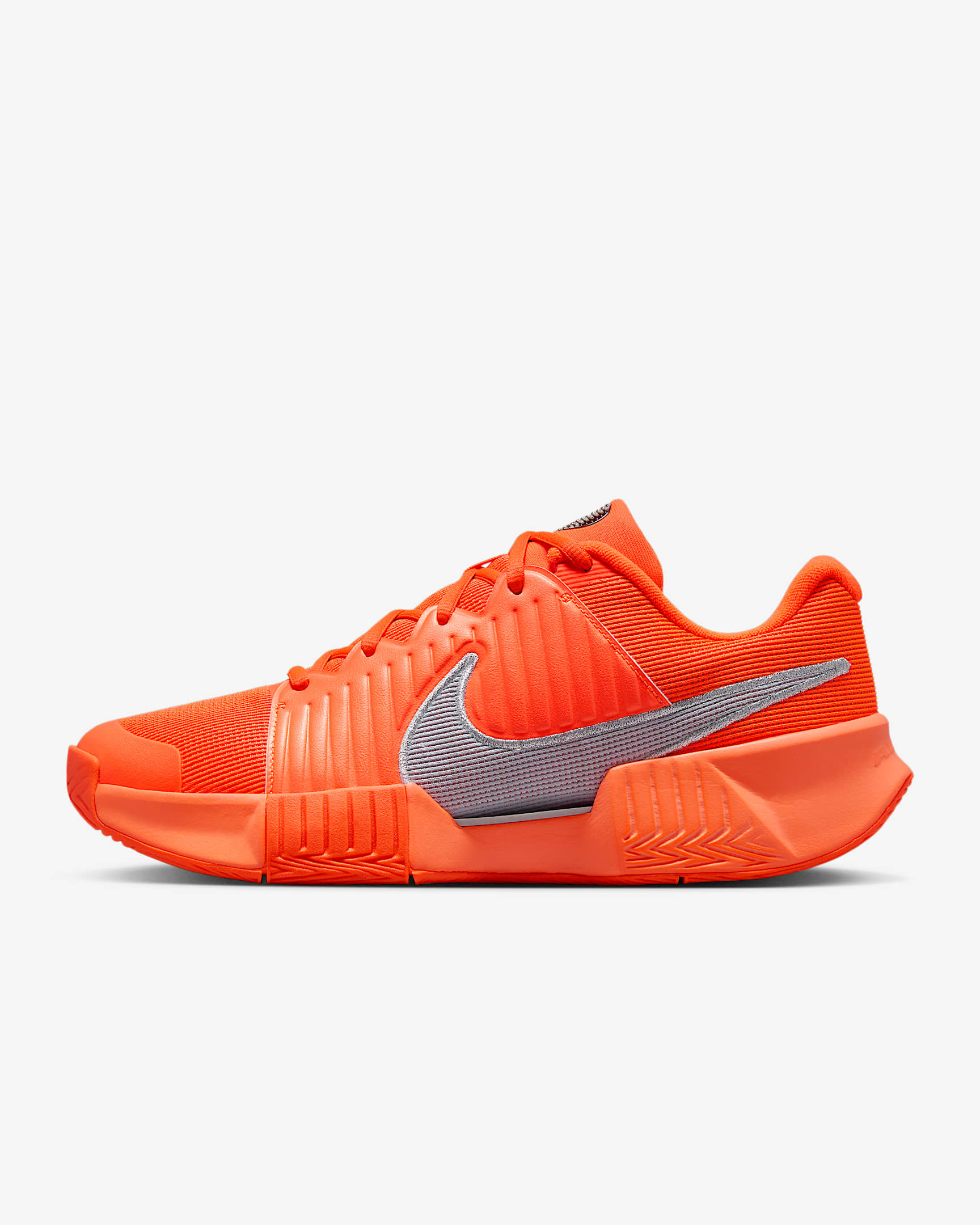 Nike GP Challenge Pro Premium Sert Kort Erkek Tenis Ayakkabısı - Hyper Crimson/Metallic Silver