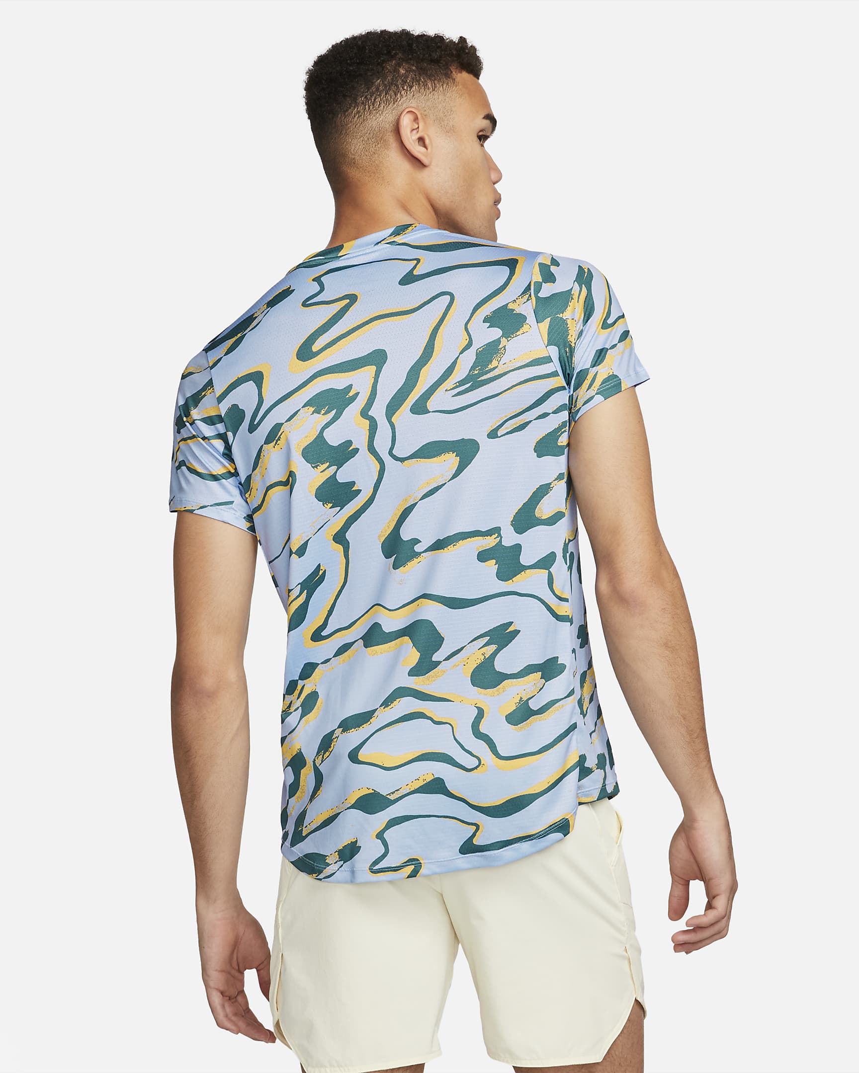 NikeCourt Dri FIT Advantage Men #39 s Print Tennis Top Nike SA