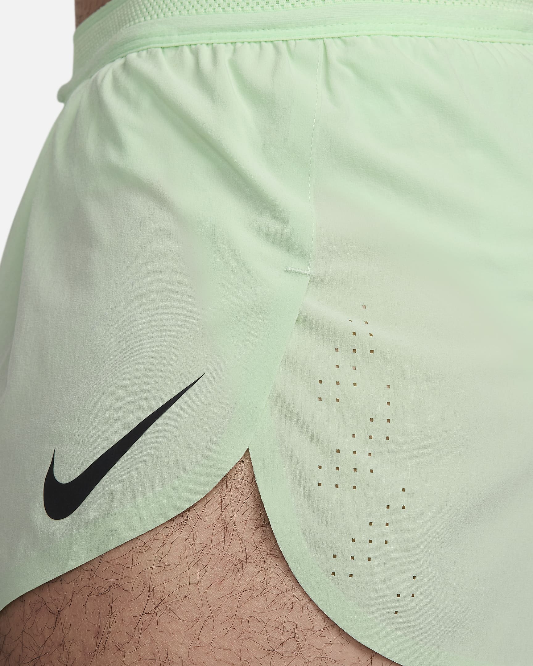 กางเกงวิ่งขาสั้น 2 นิ้วมีซับในผู้ชาย Dri-FIT ADV Nike AeroSwift - Vapor Green/ดำ