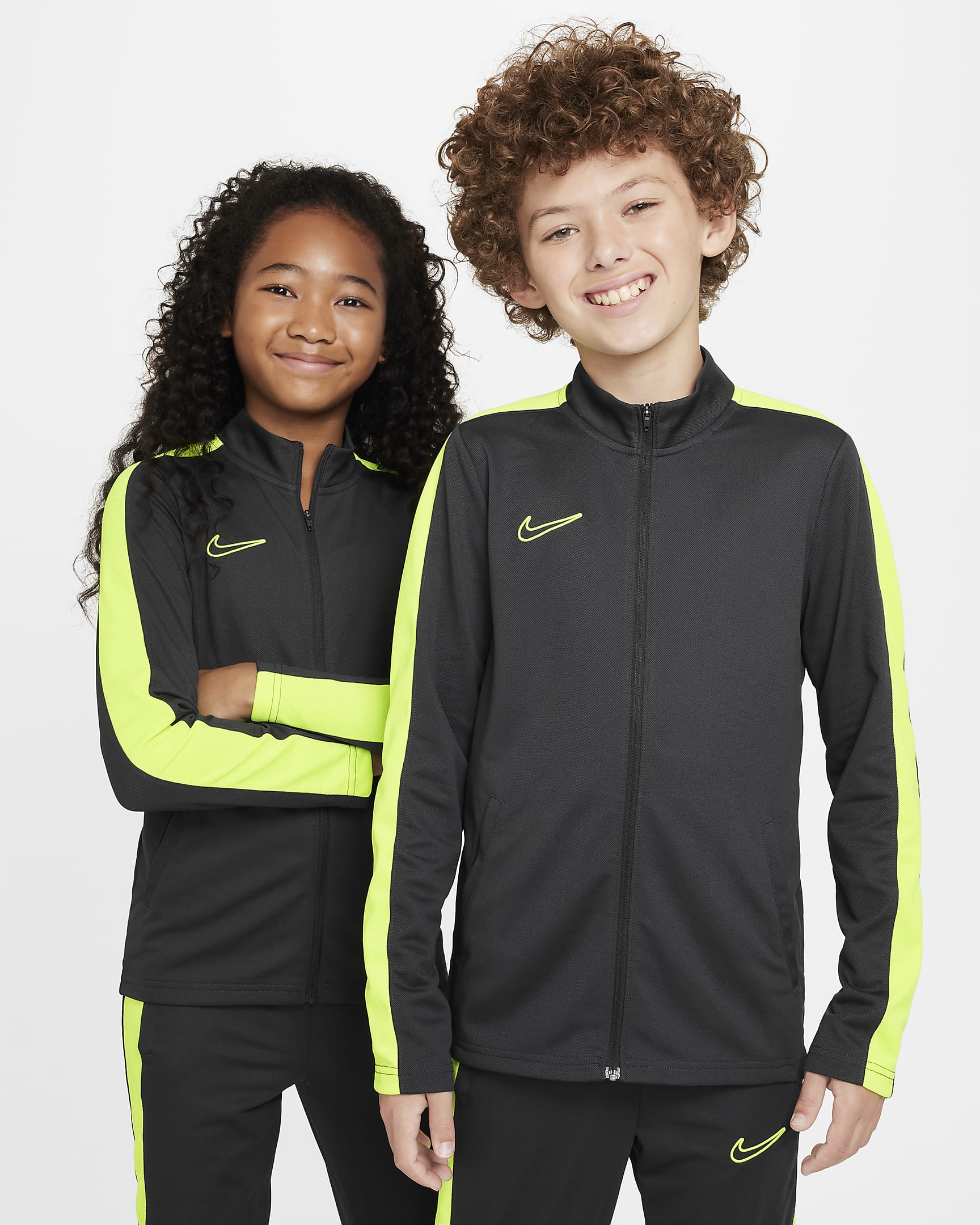 Nike Dri-FIT Academy23 Kids' Football Tracksuit - Anthracite/Volt/Volt