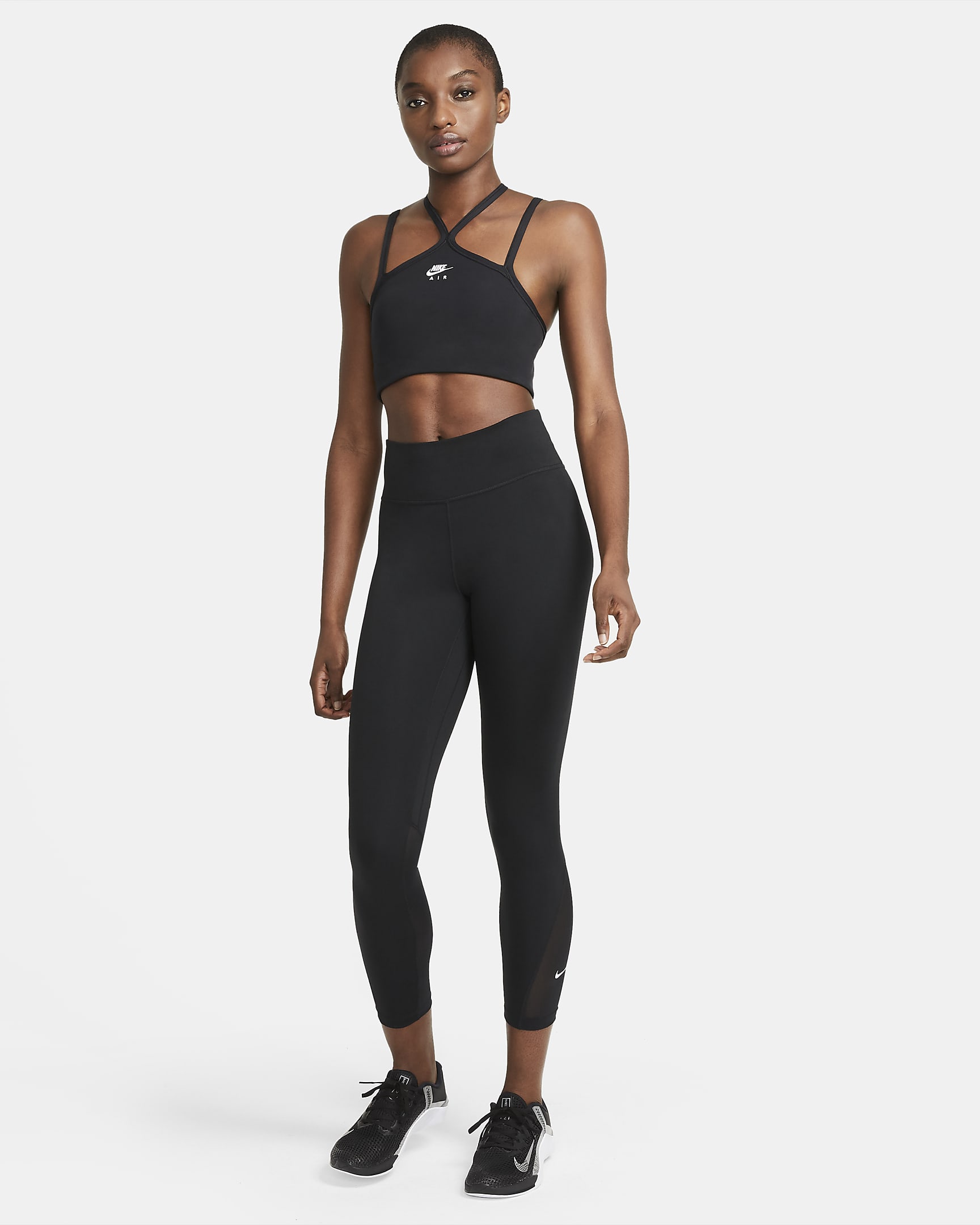 Nike One Women's Mid-Rise 7/8 Mesh-Panelled Leggings. Nike BG