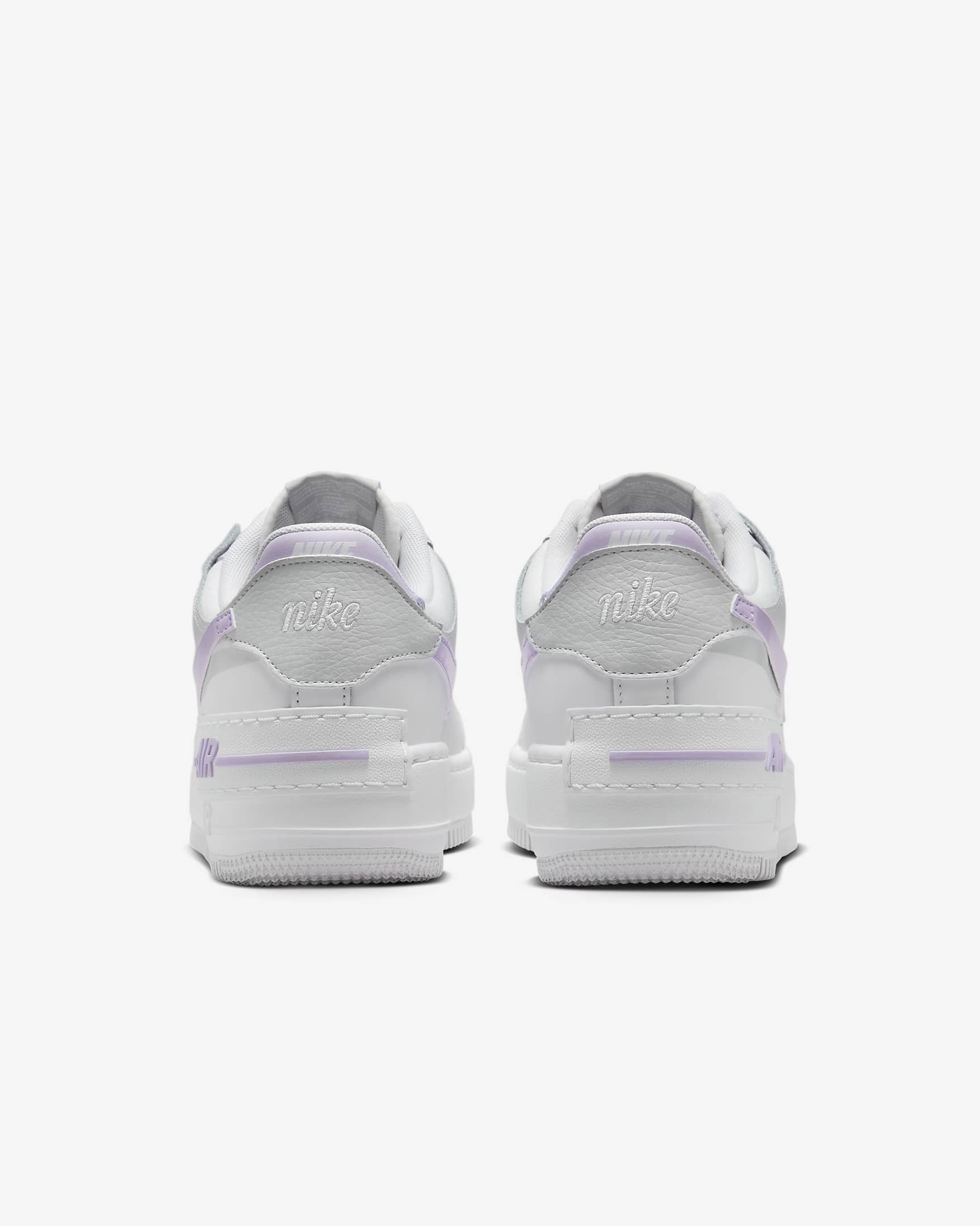 Dámská bota Nike Air Force 1 Shadow - Bílá/Photon Dust/Bílá/Lilac Bloom