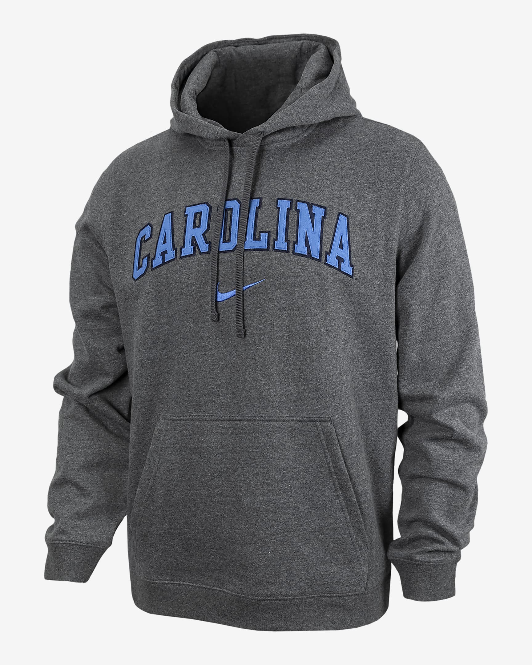 UNC Club Fleece Men's Nike College Hoodie - Carbon Heather