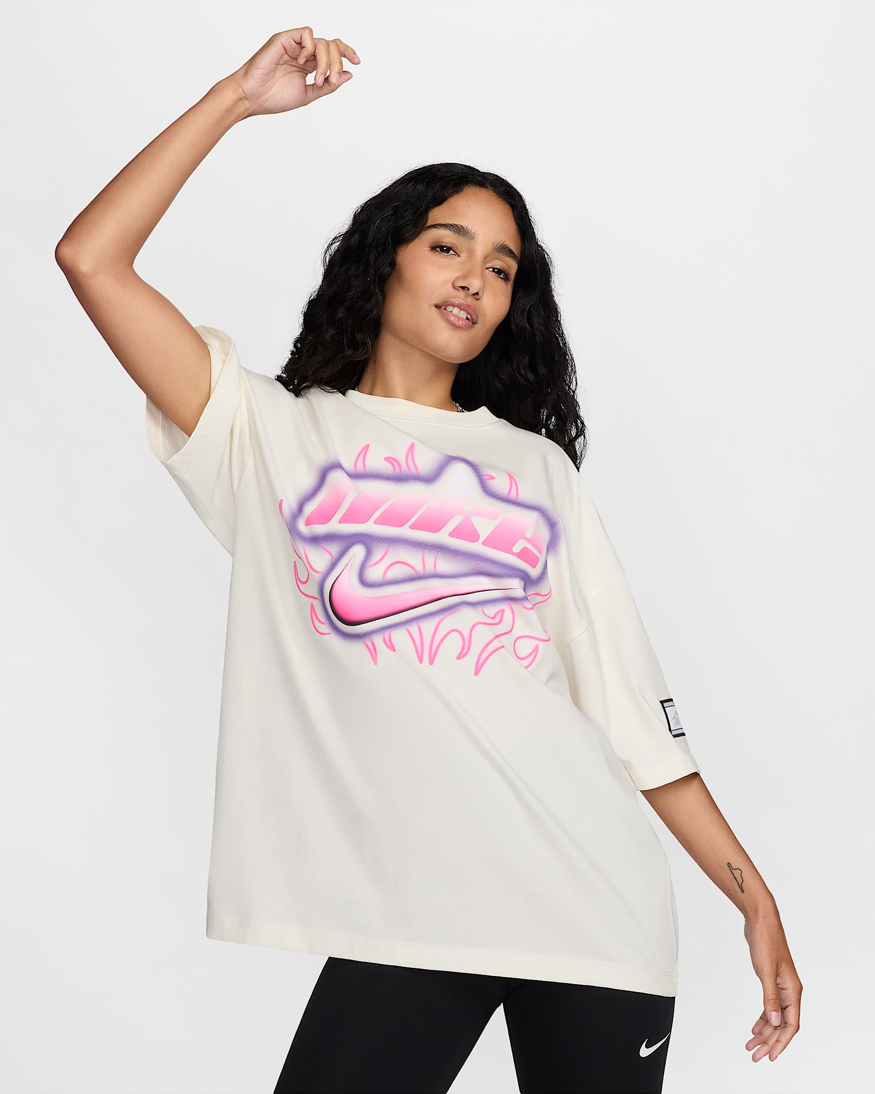 Nike Sportswear Women's Oversized Short-Sleeve T-Shirt - Sail